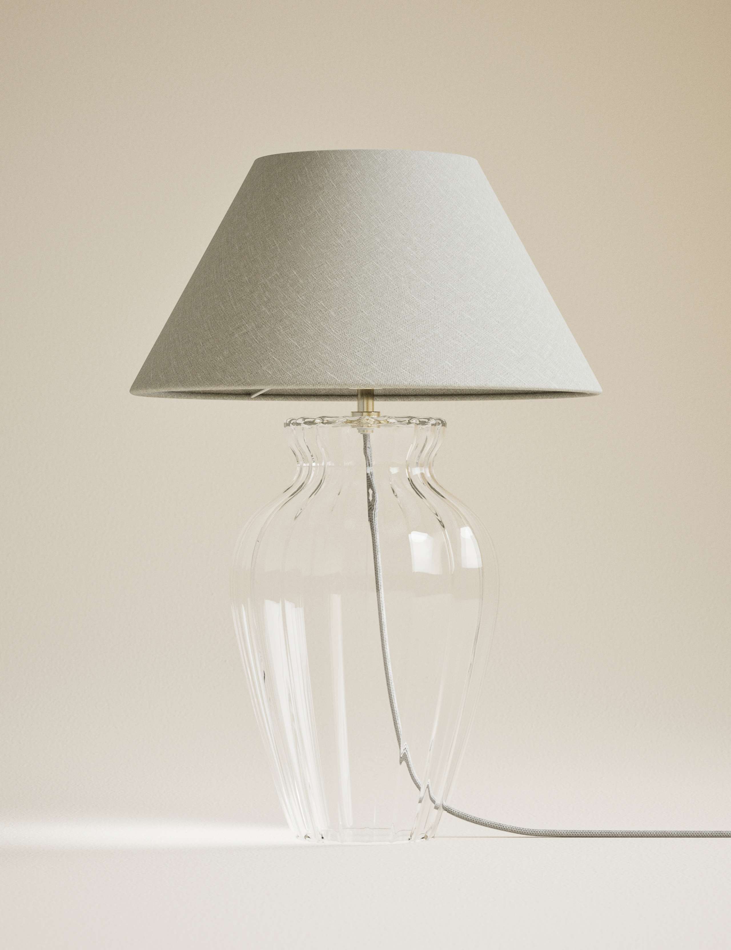 Glass Fluted Table Lamp 3 of 5