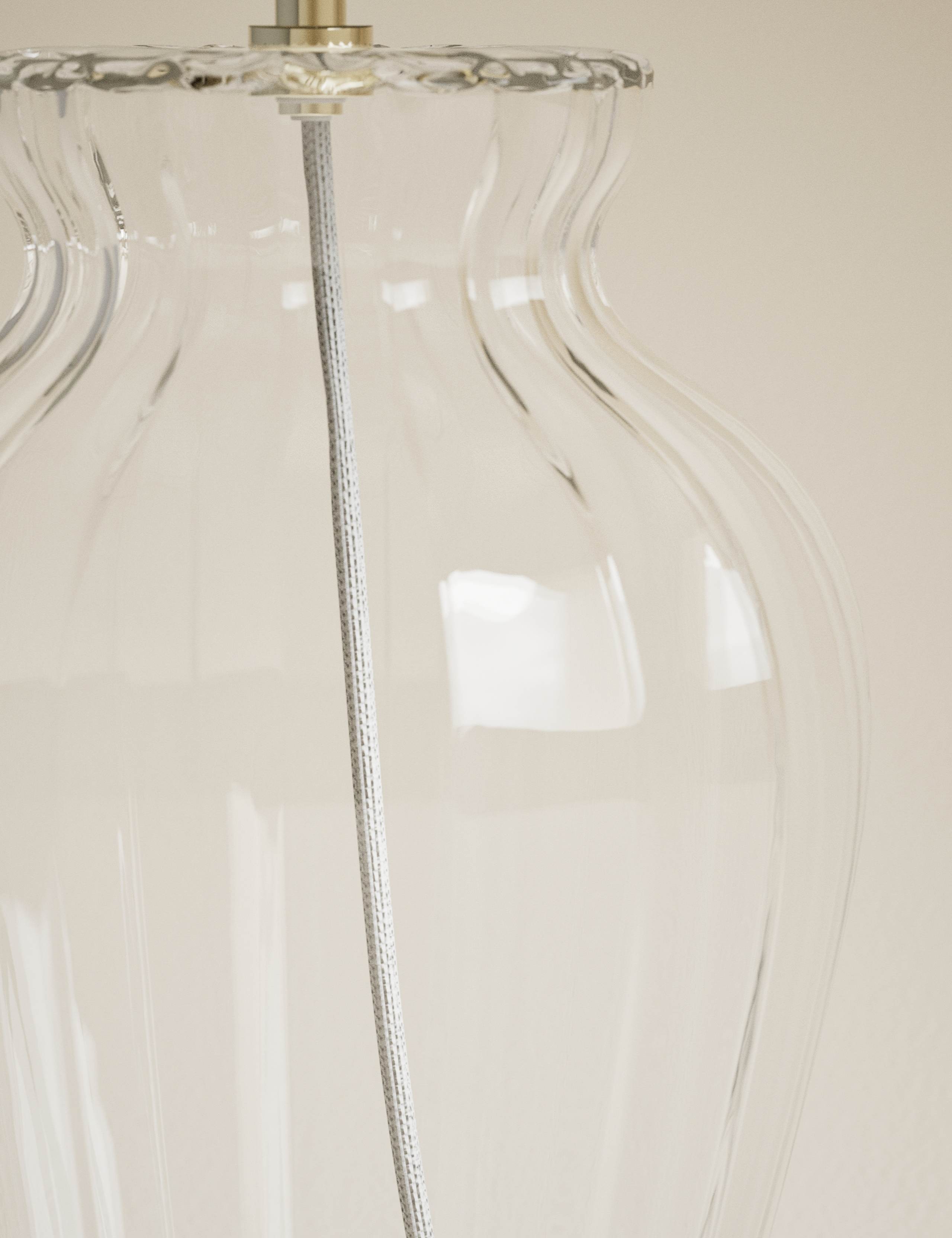 Glass Fluted Table Lamp 4 of 5
