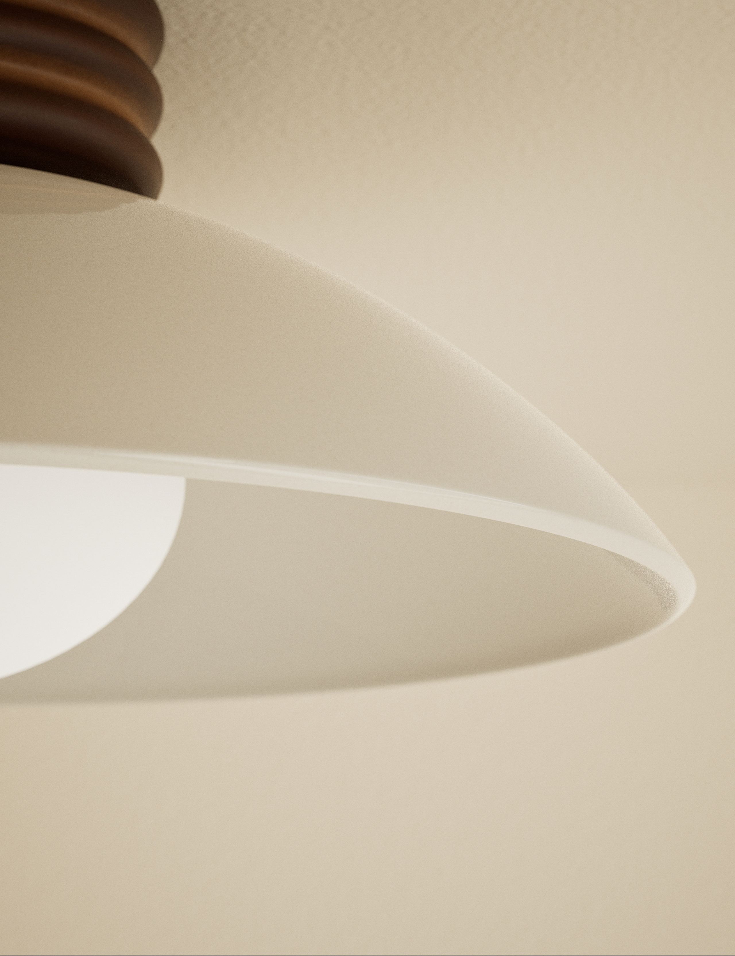 Retro Wooden Ribbed Flush Ceiling Light 3 of 3