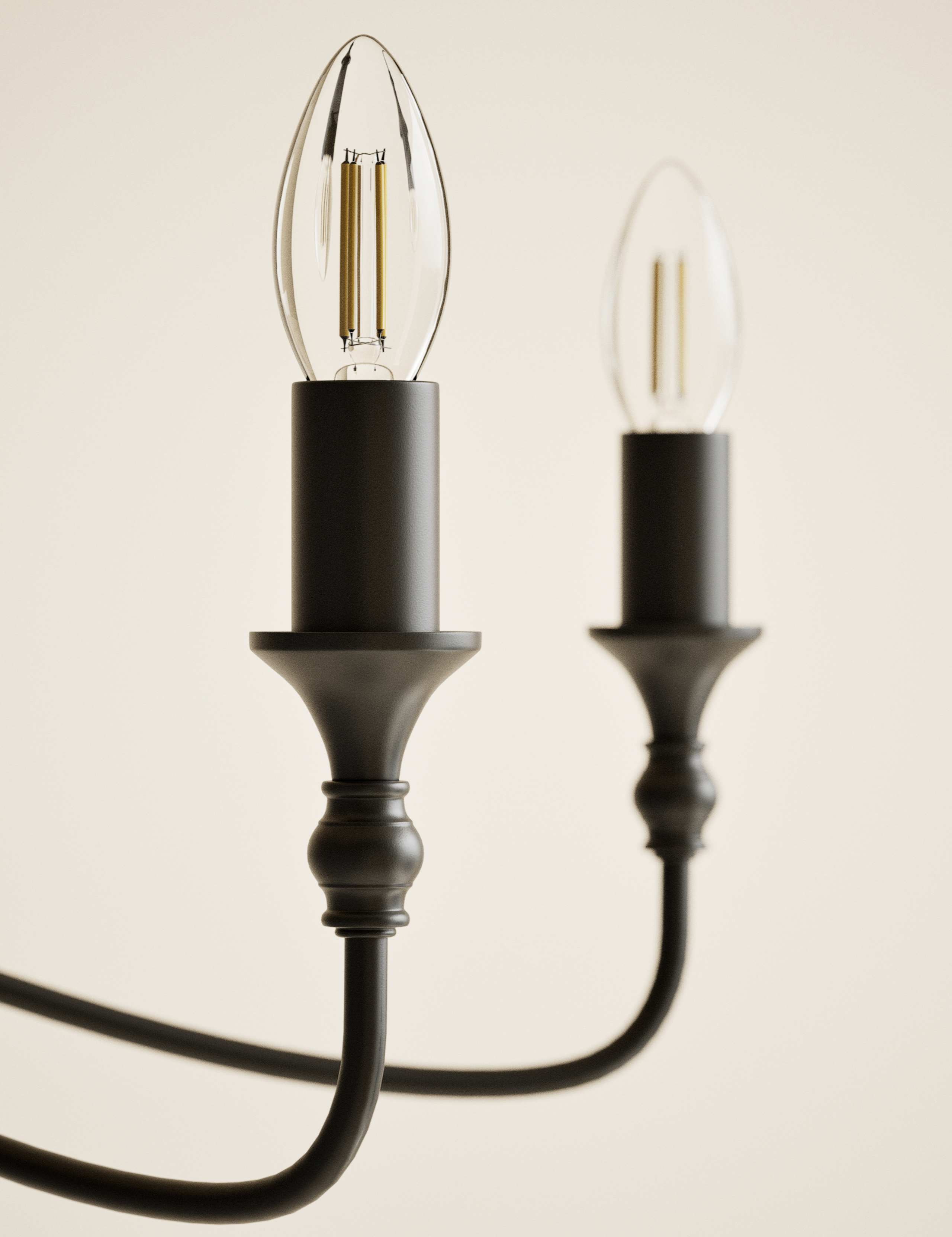 Metal 6 Arm Chandelier 5 of 5