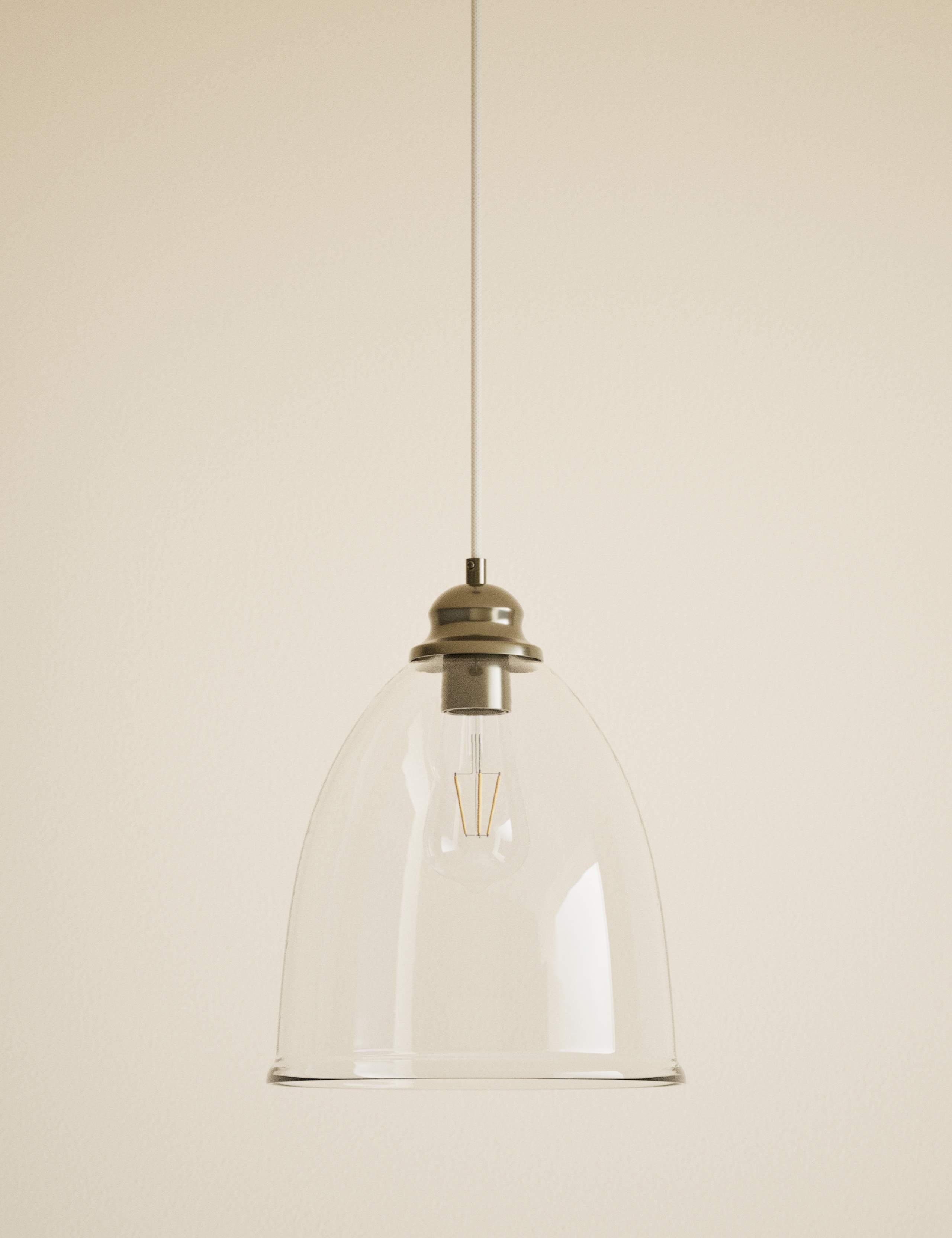 Clear Glass Bell Shape Pendant Light 3 of 5