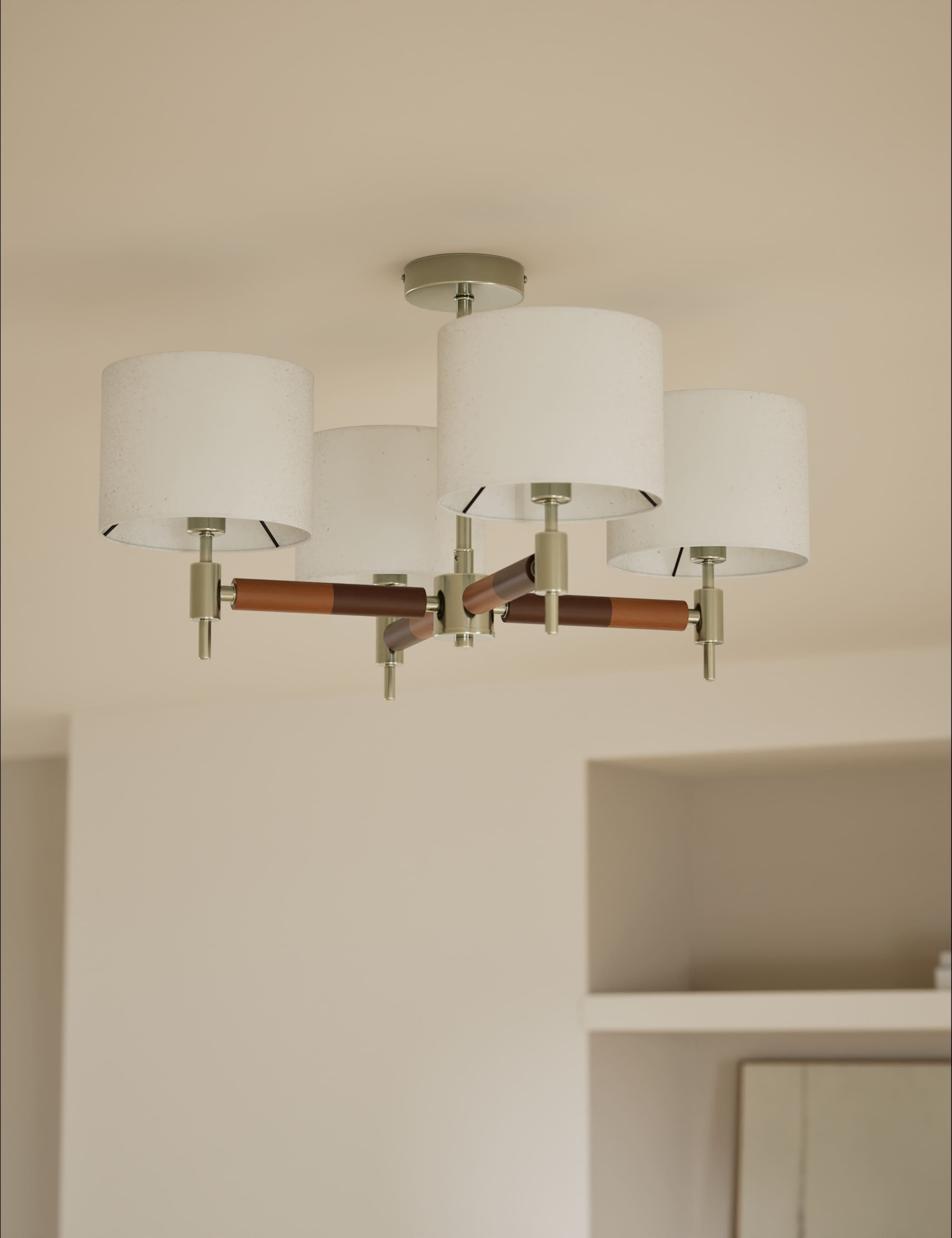 Marlowe Metal Flush Ceiling Light 1 of 5
