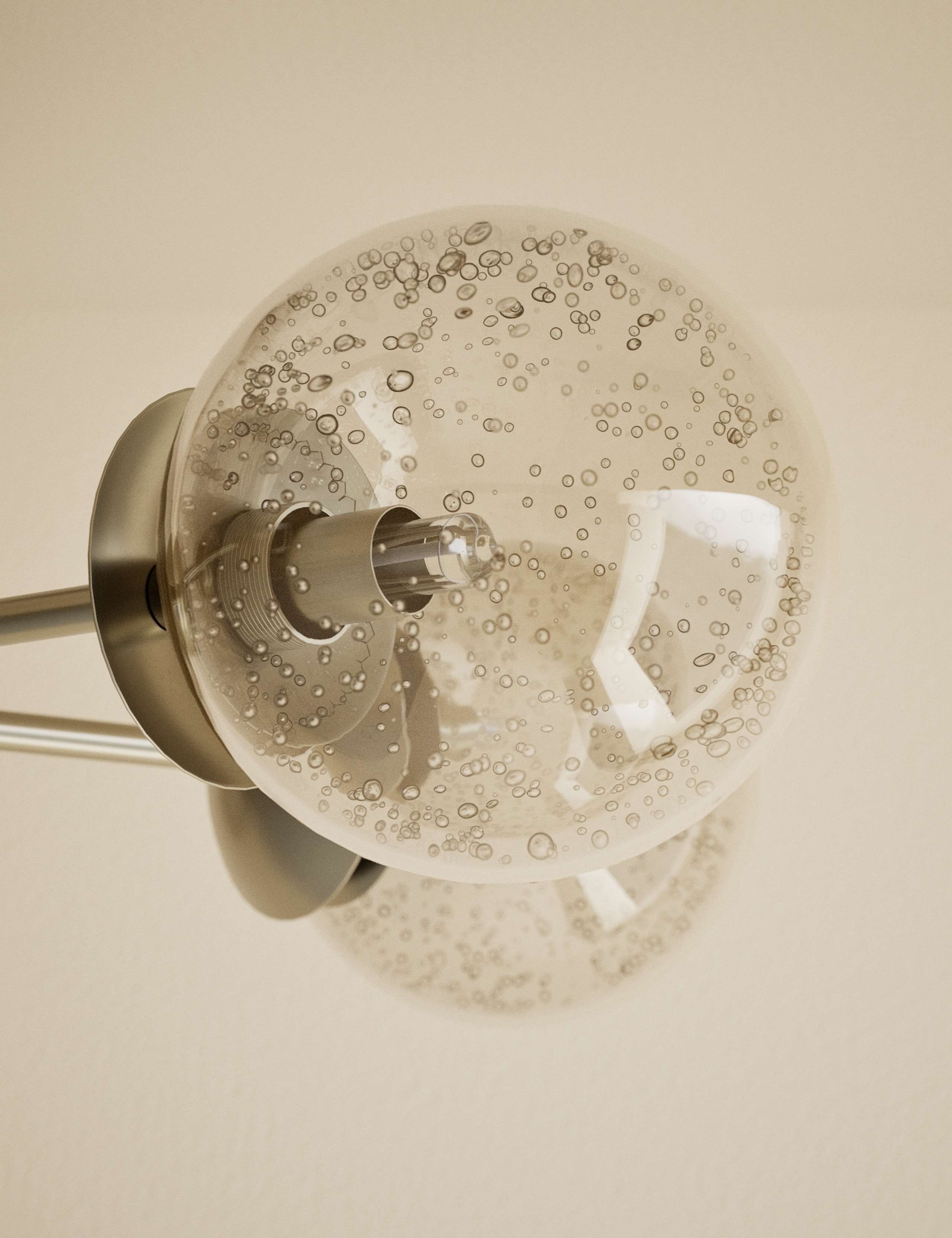 Sputnik Bubble Glass 5 Arm Flush Ceiling Light 5 of 5