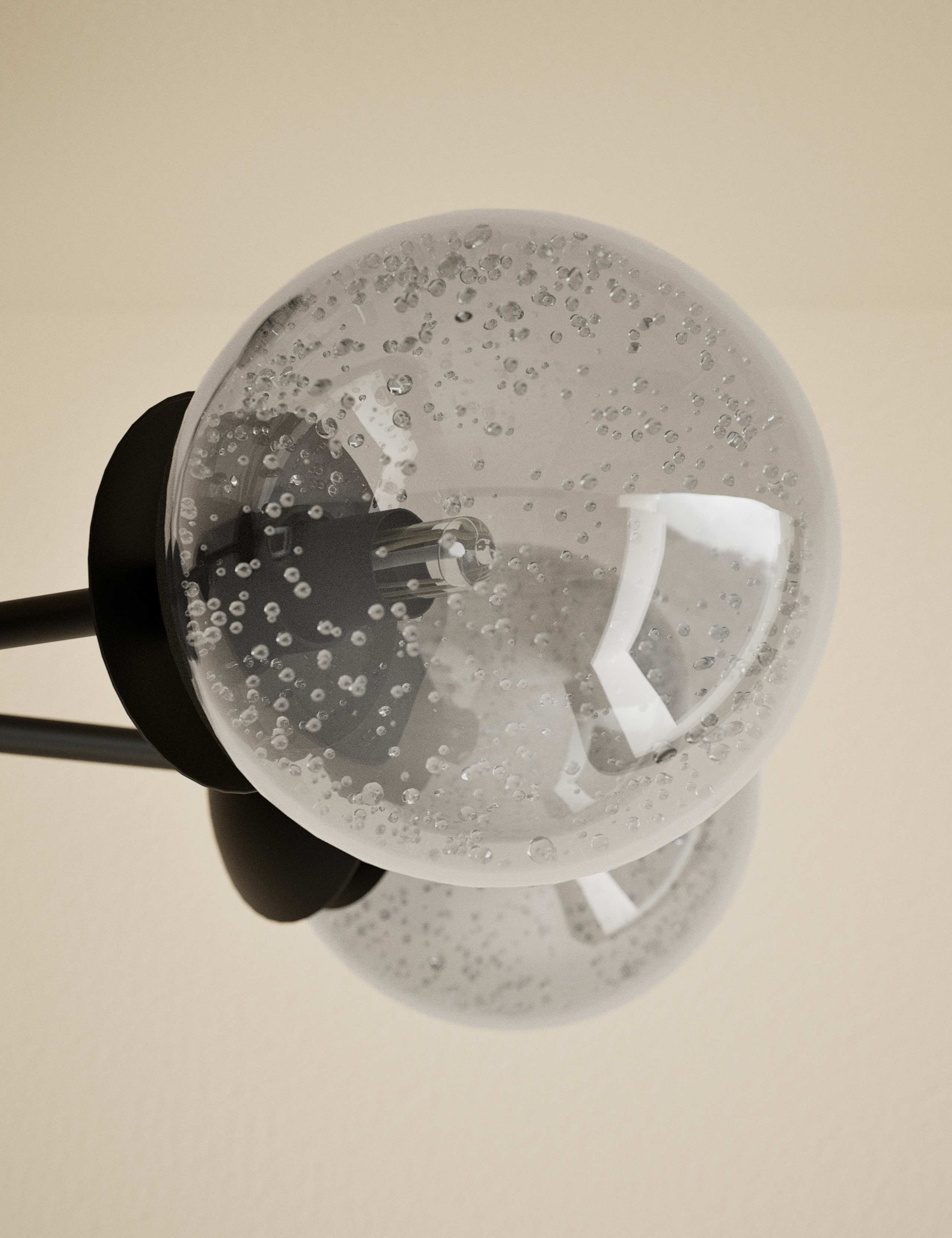 Sputnik Bubble Glass 5 Arm Flush Ceiling Light 5 of 5