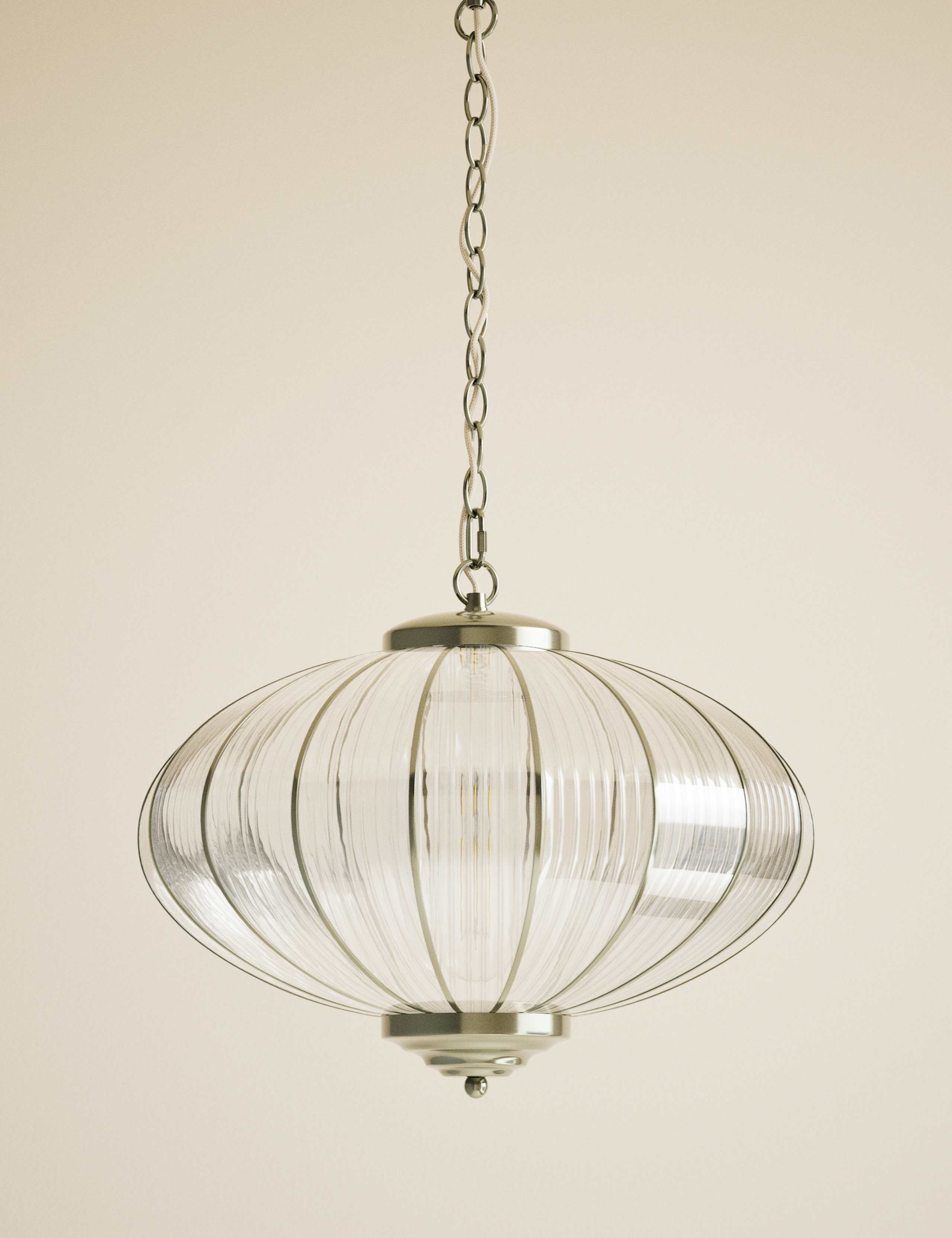 Gemball Glass Ribbed Pendant Light 4 of 6