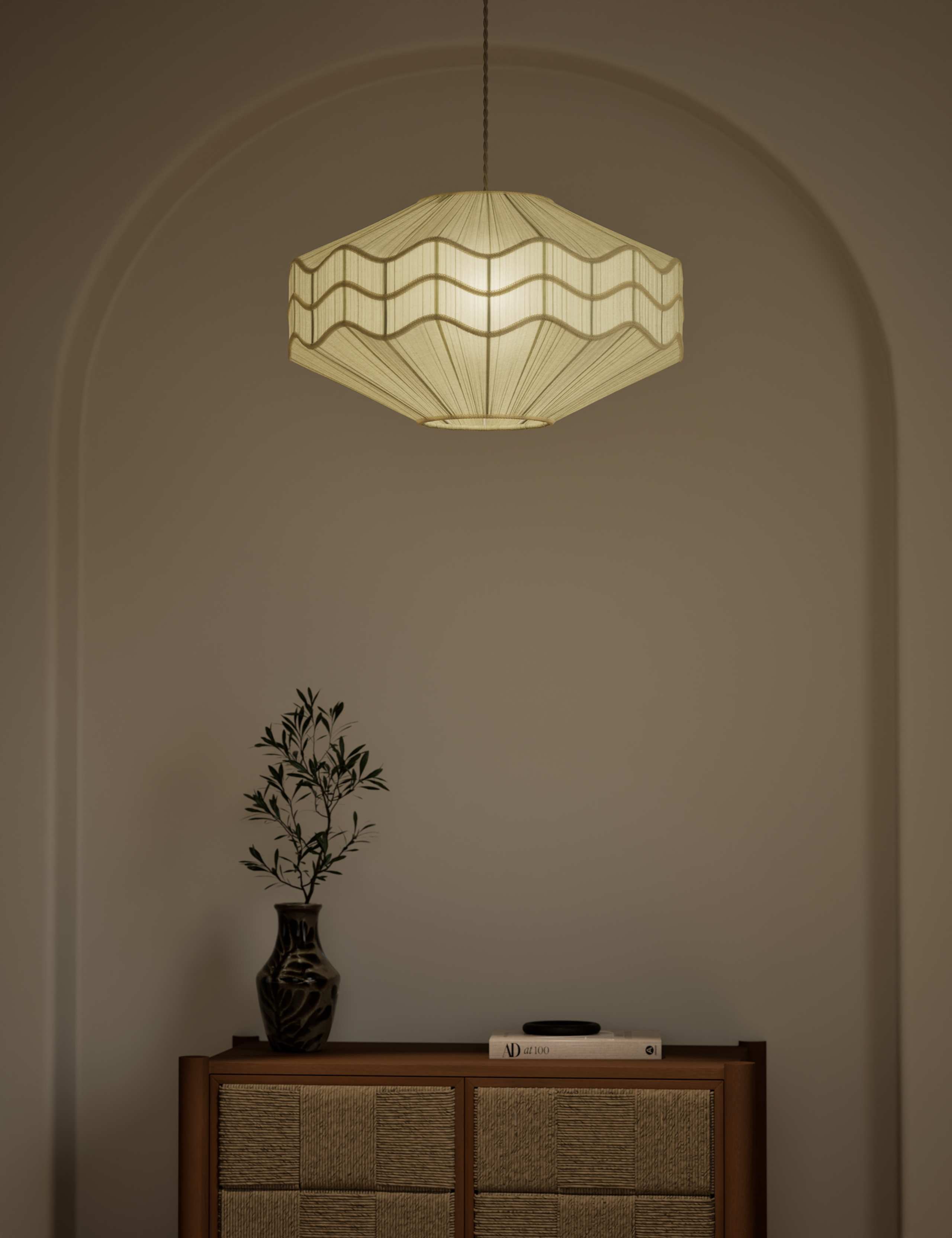 Pleated Wave Large Easy Fit Shade 2 of 5