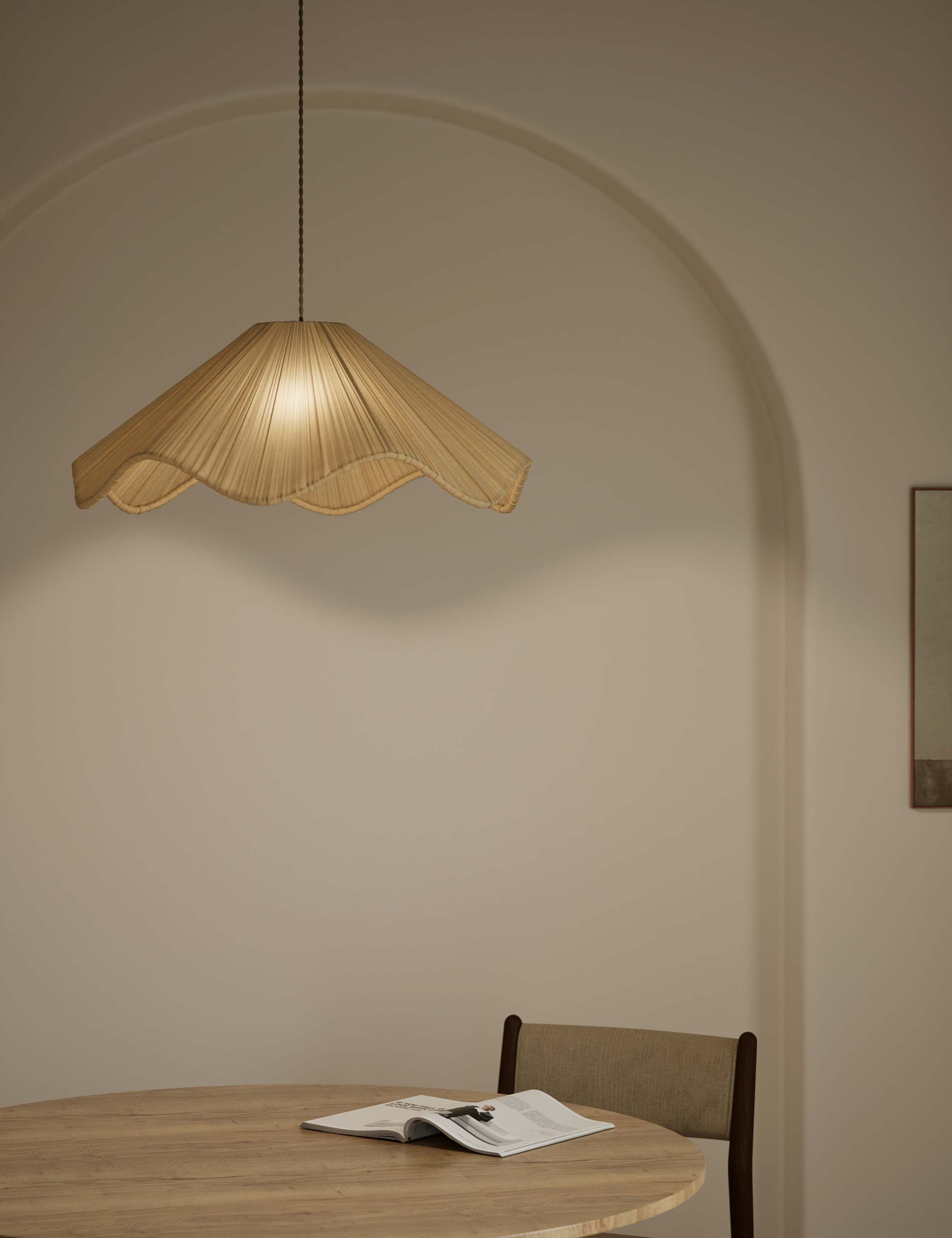 Pleated Wave Large Easy Fit Shade 2 of 5