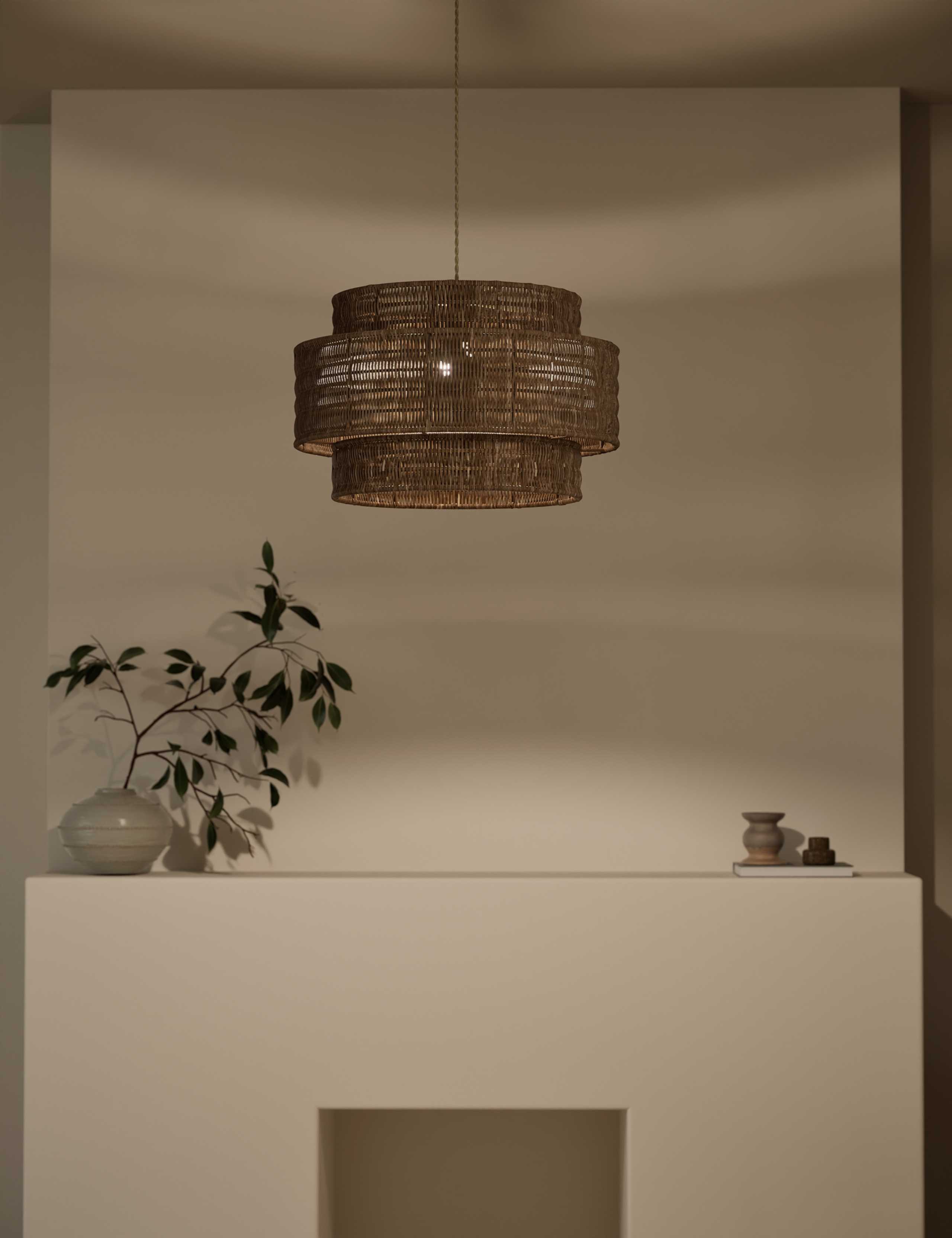 Rattan 3 Tiered Easy Fit Shade 2 of 5