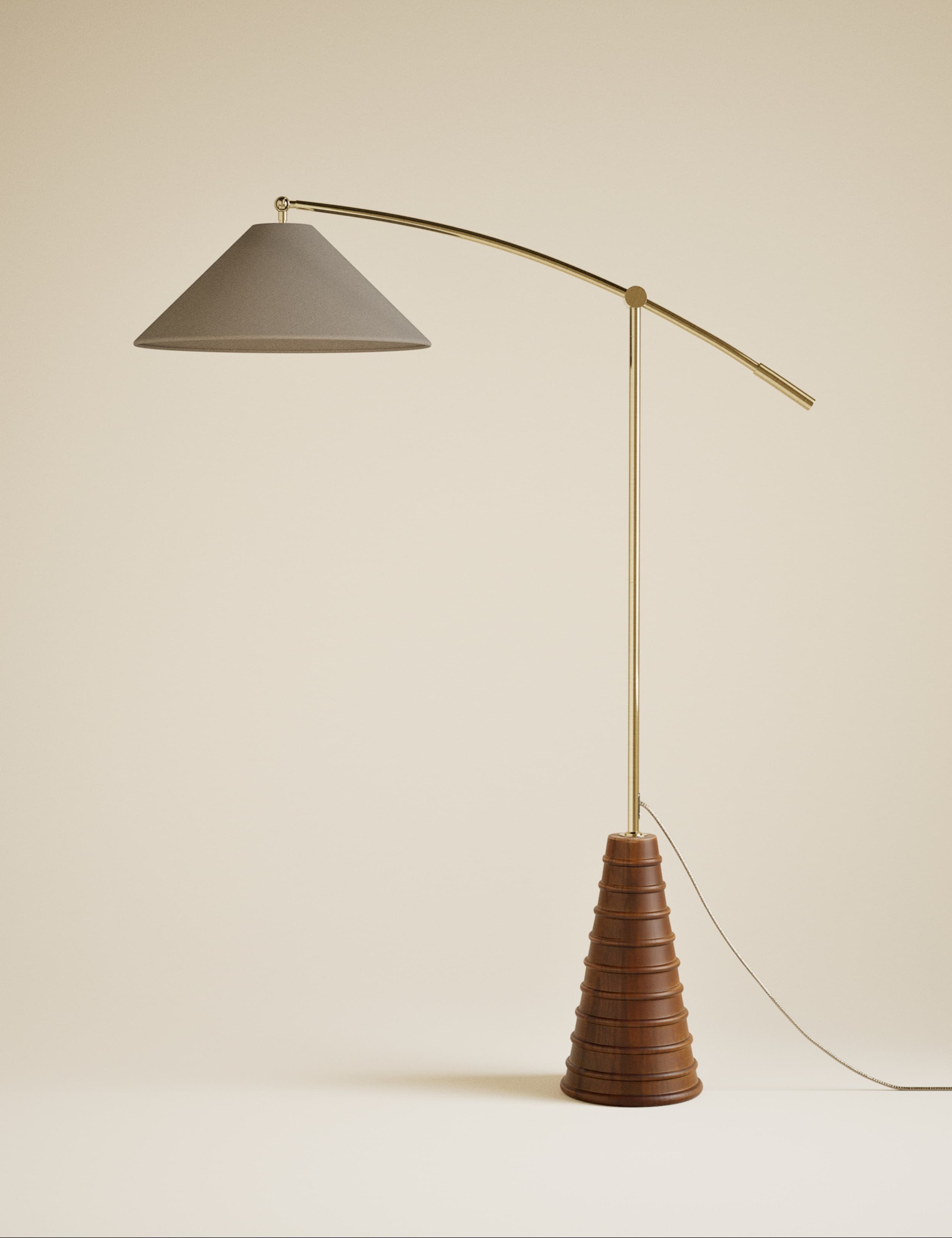 Ribbed Arc Floor Lamp 3 of 5