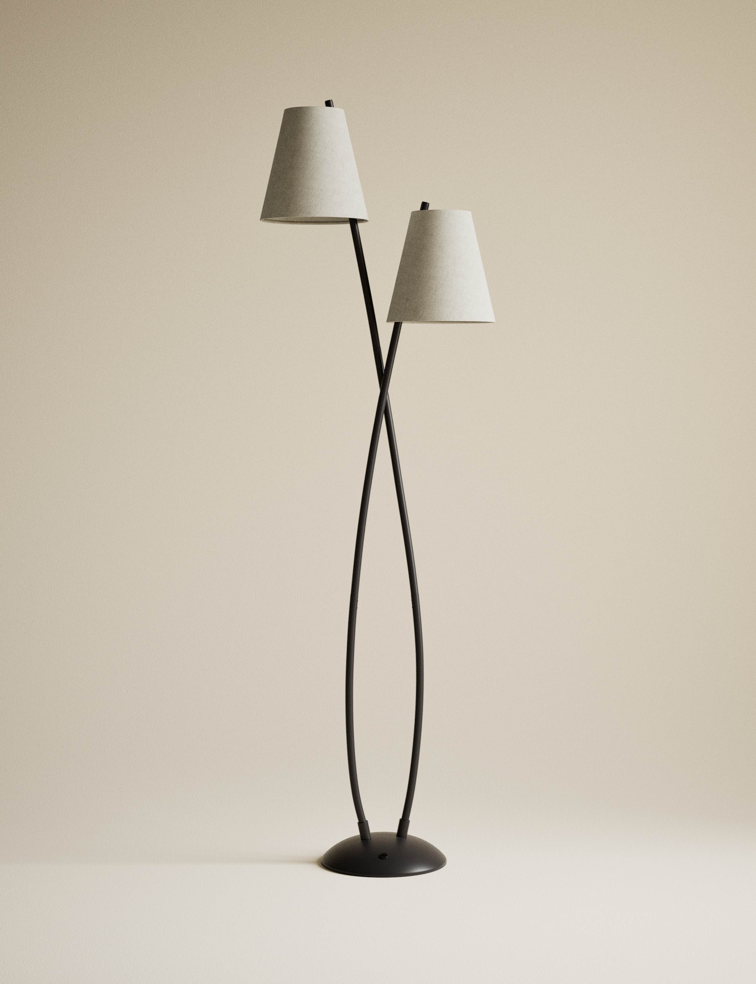 Rechargeable Curved Double Floor Lamp 3 of 5