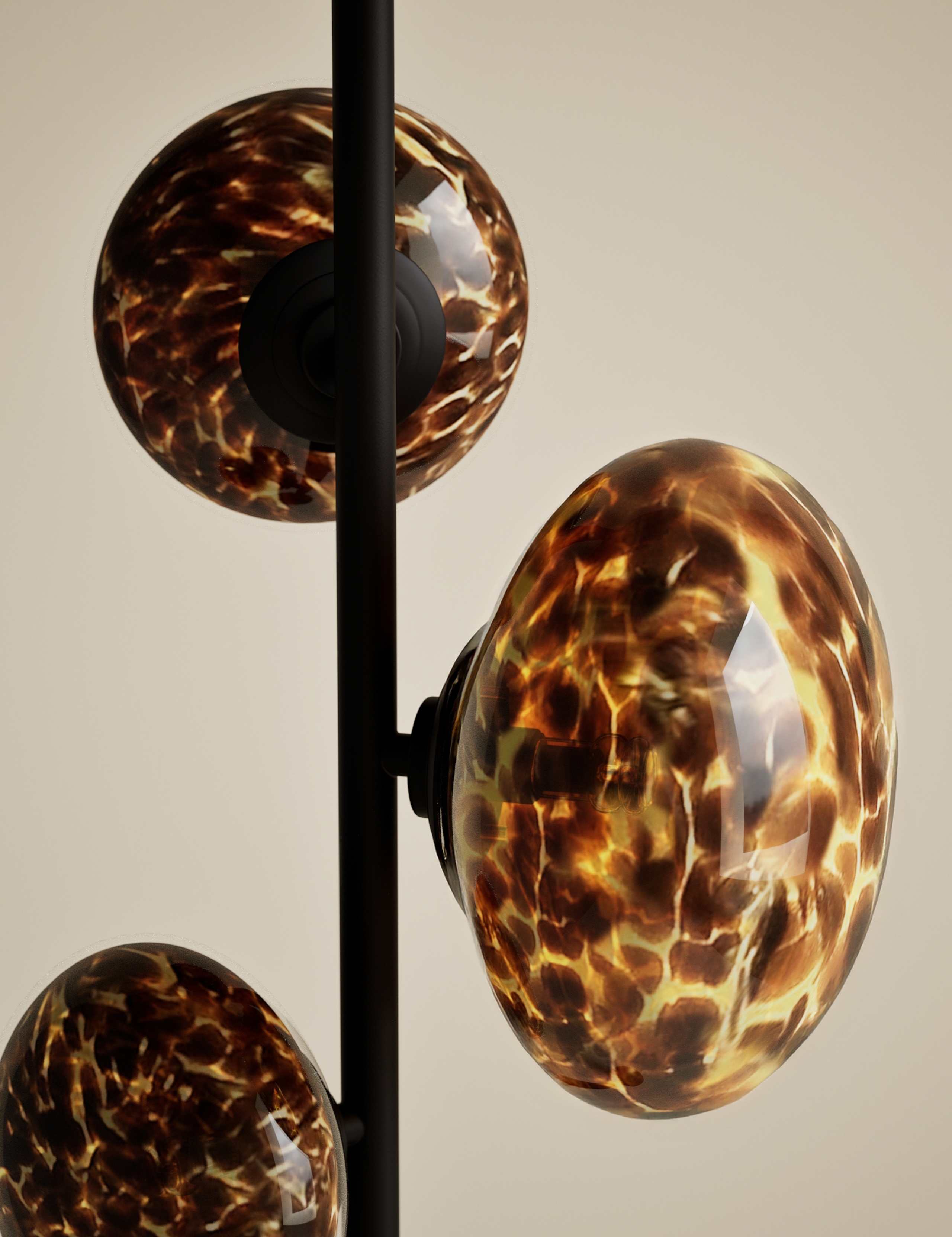 Rechargeable Tortoiseshell 3 Light Floor Lamp 3 of 3