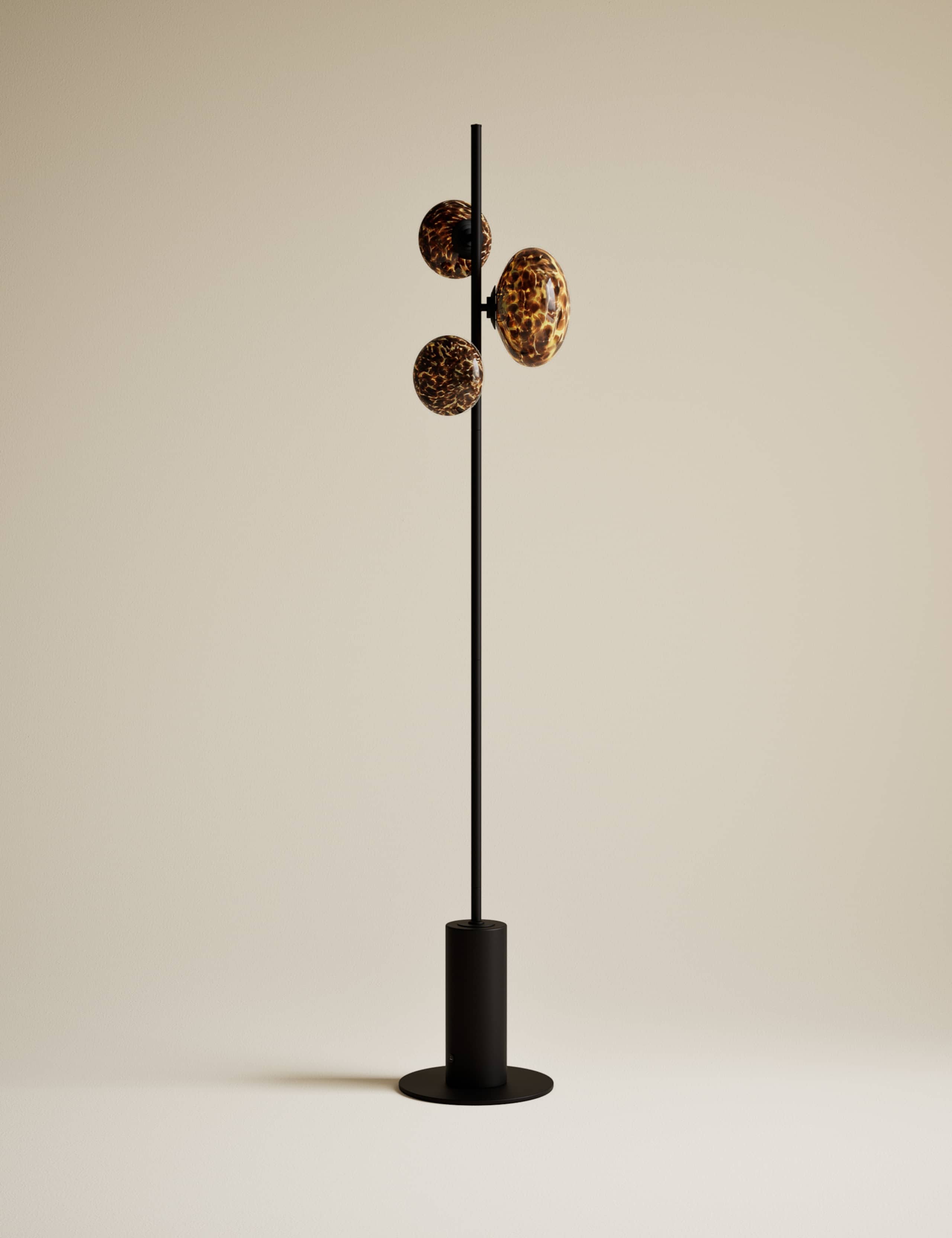 Rechargeable Tortoiseshell 3 Light Floor Lamp 1 of 3