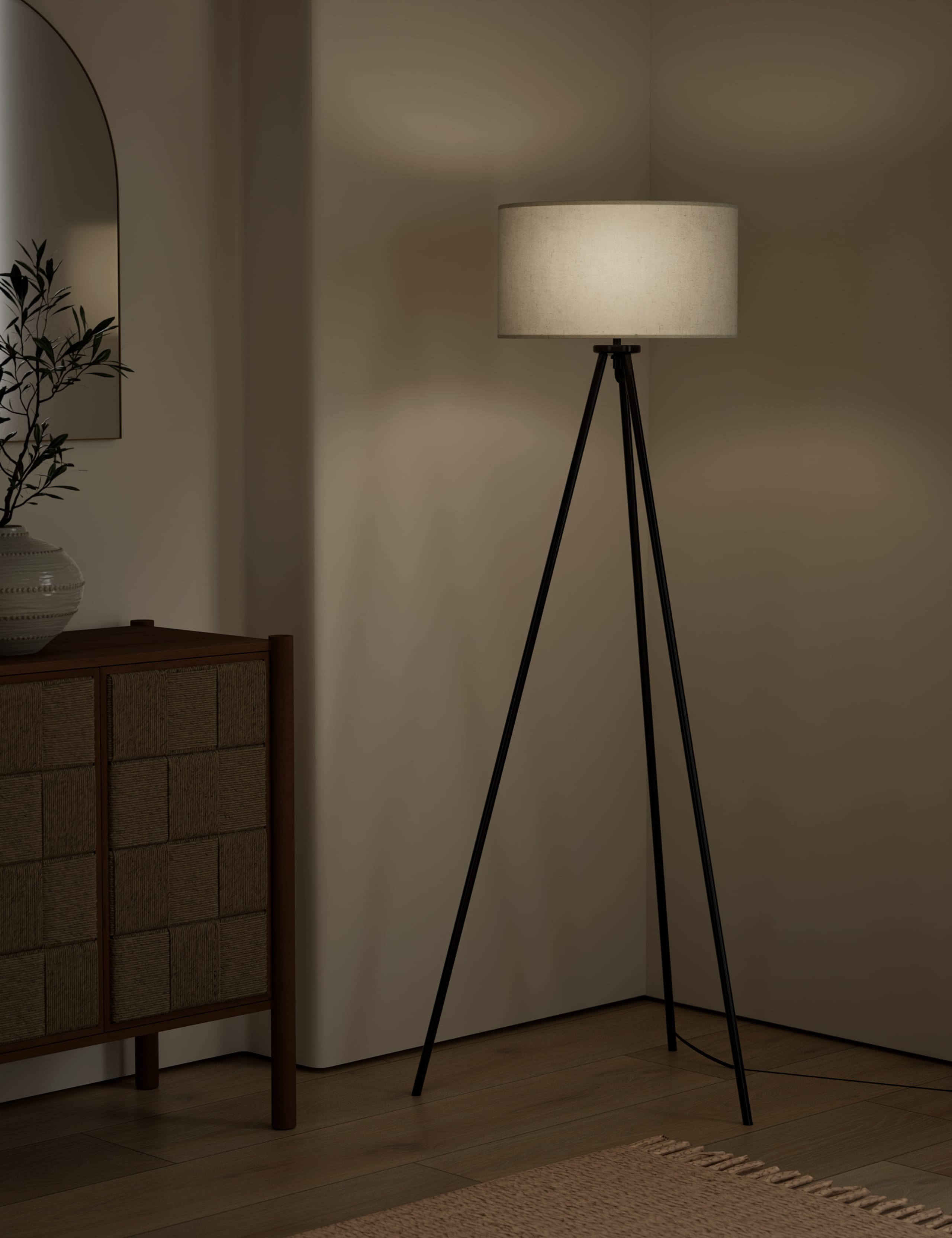 Metal Tripod Floor Lamp 2 of 5