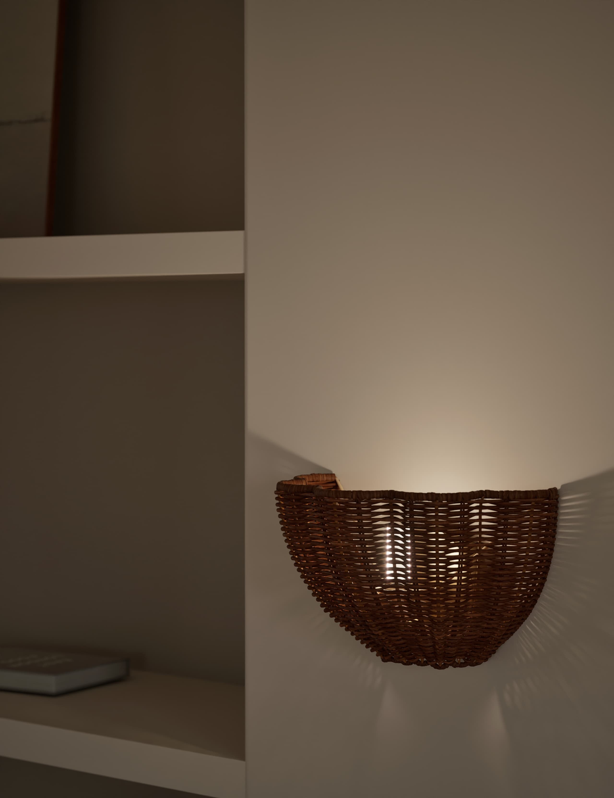 Wicker Wall Light 2 of 6