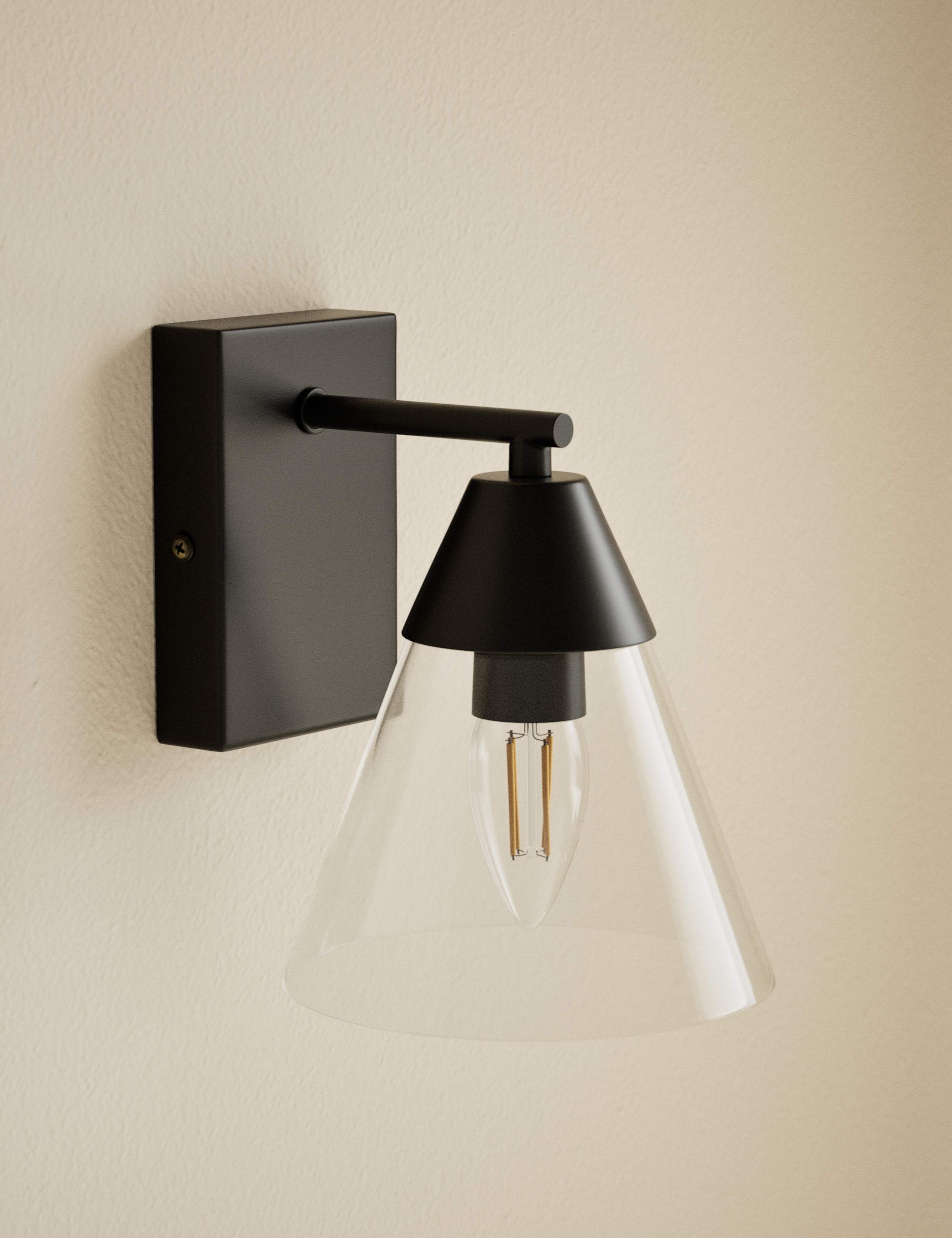 Square Base Cone Hinged Wall Light 4 of 5
