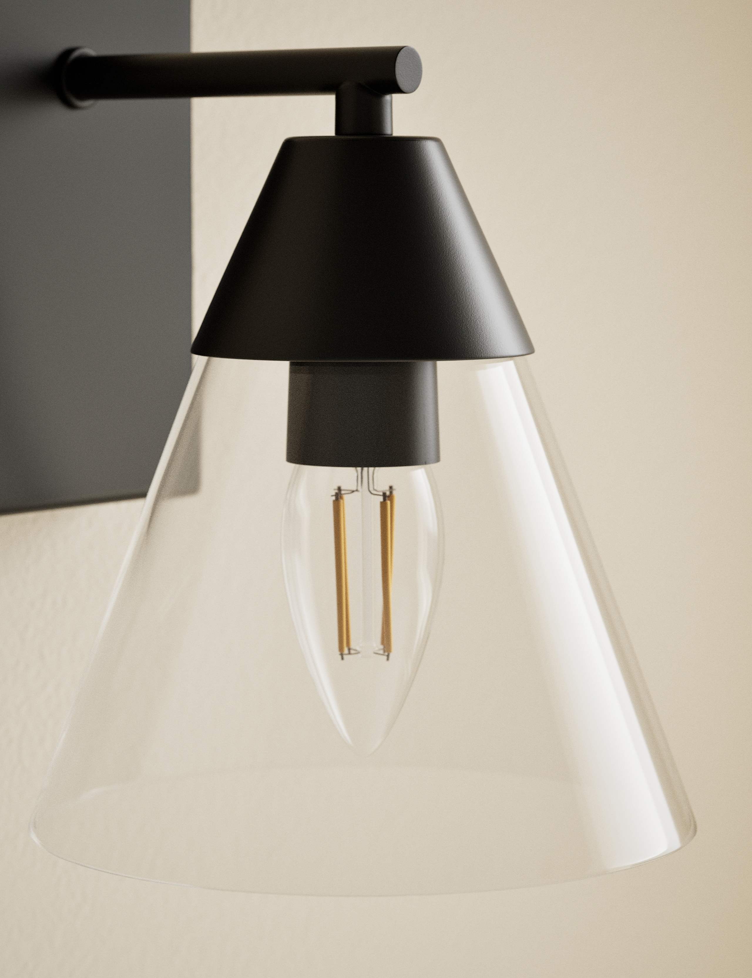 Square Base Cone Hinged Wall Light 5 of 5