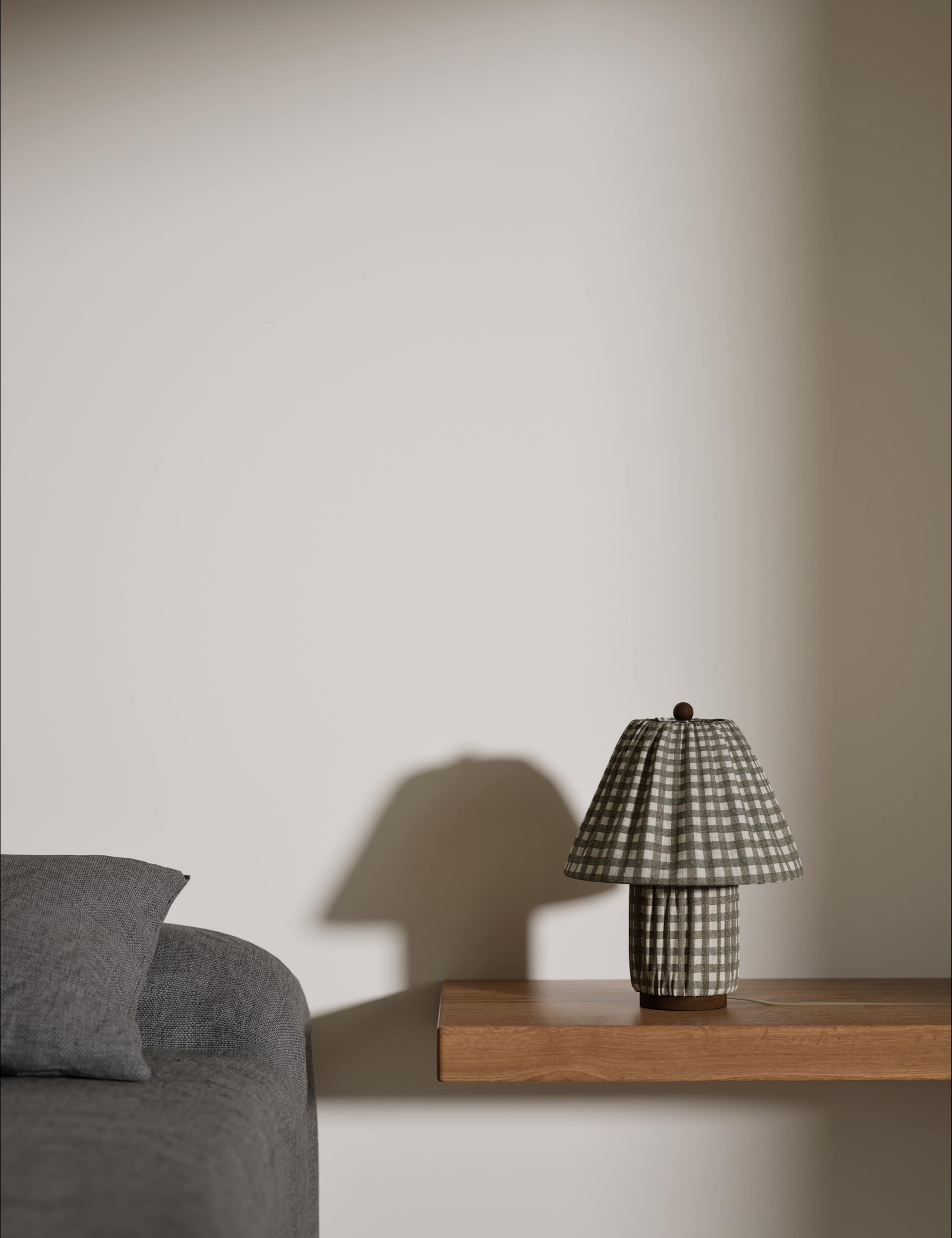 Full Pleat Gingham Table Lamp 1 of 5