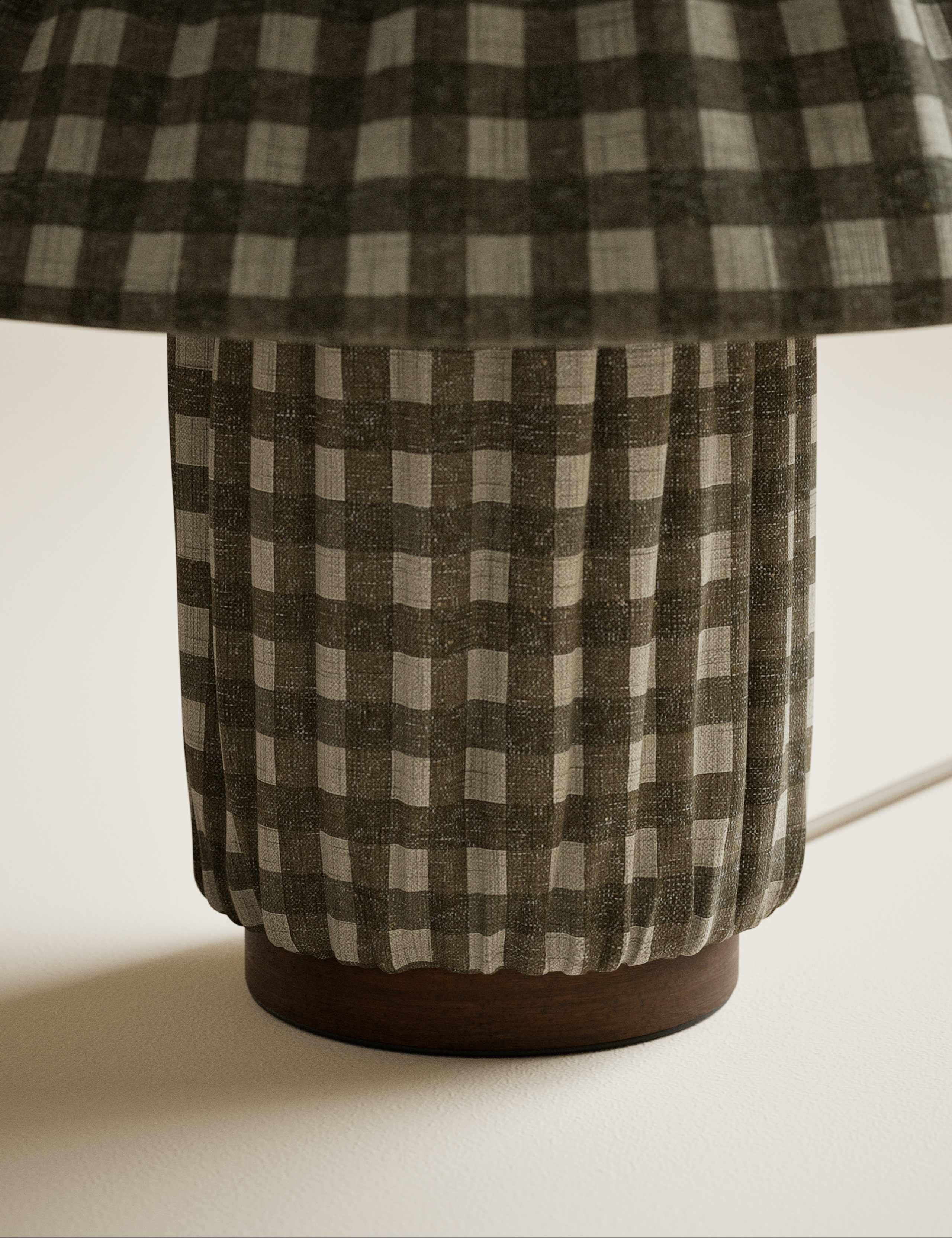 Full Pleat Gingham Table Lamp 4 of 5