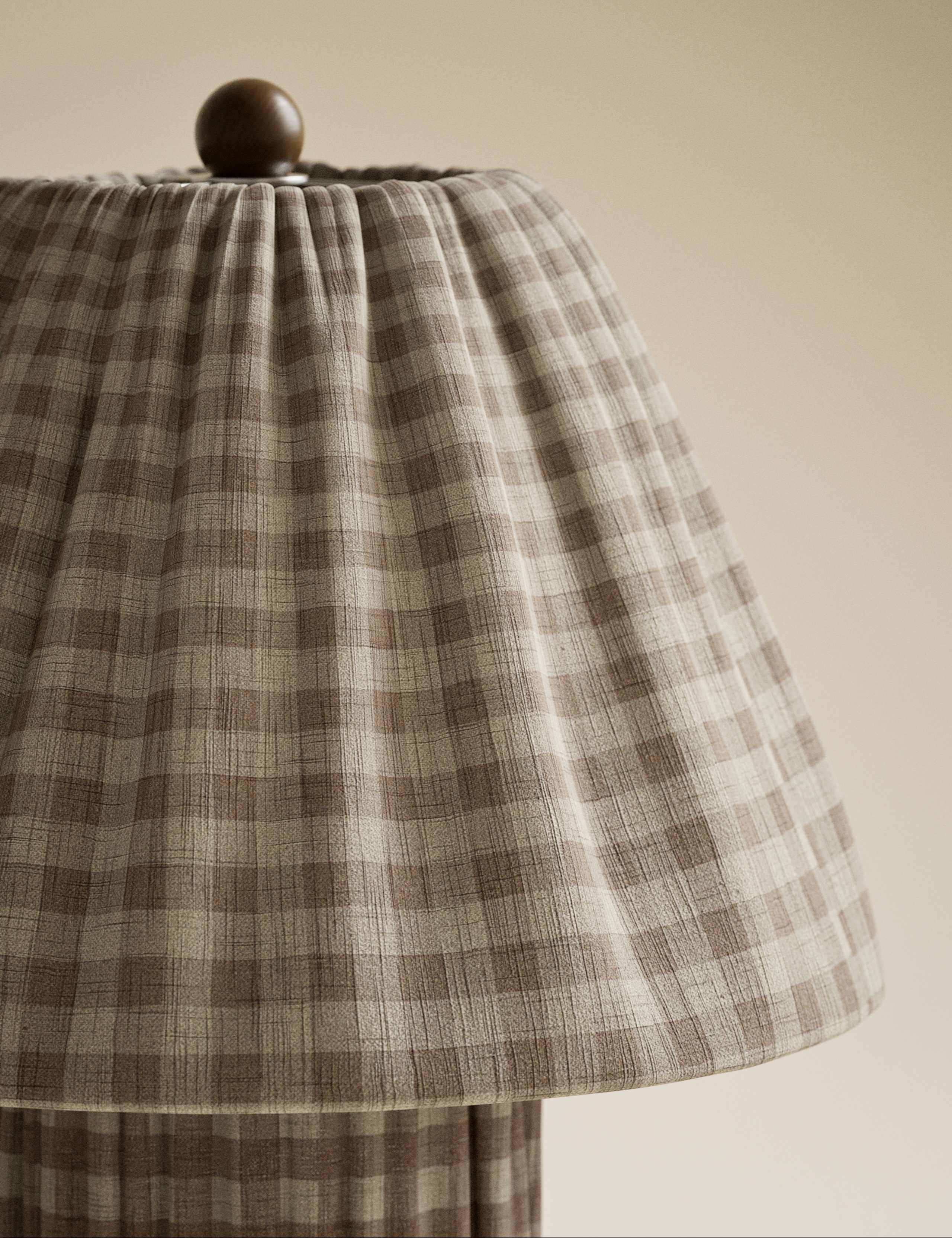 Full Pleat Gingham Table Lamp 3 of 3