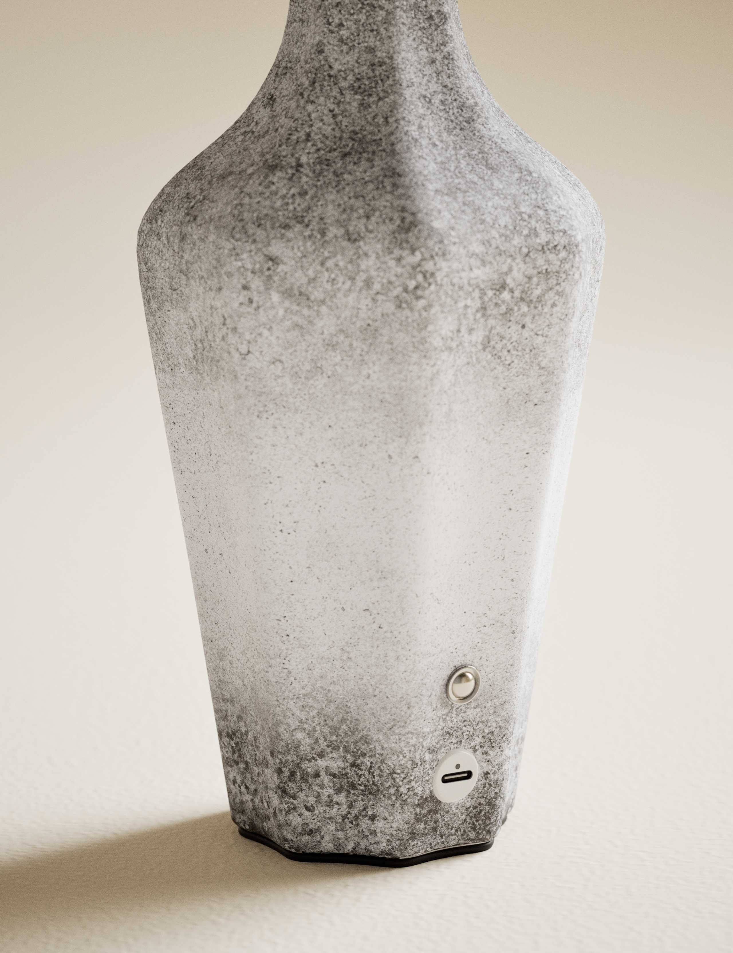 Rechargeable Ceramic Base Jute Table Lamp 4 of 5