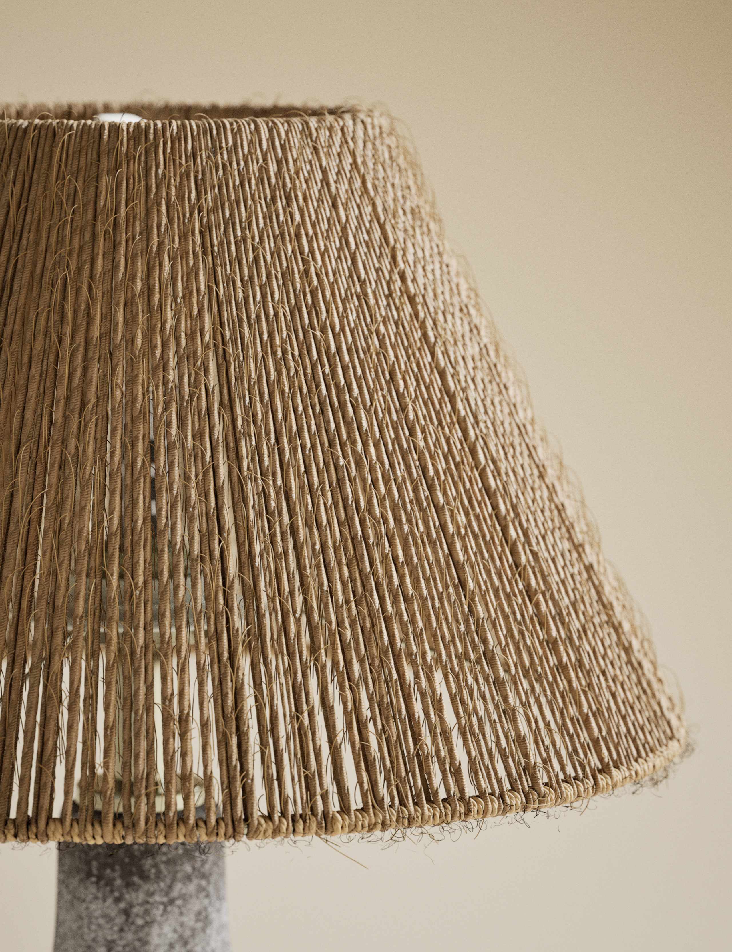 Rechargeable Ceramic Base Jute Table Lamp 6 of 6