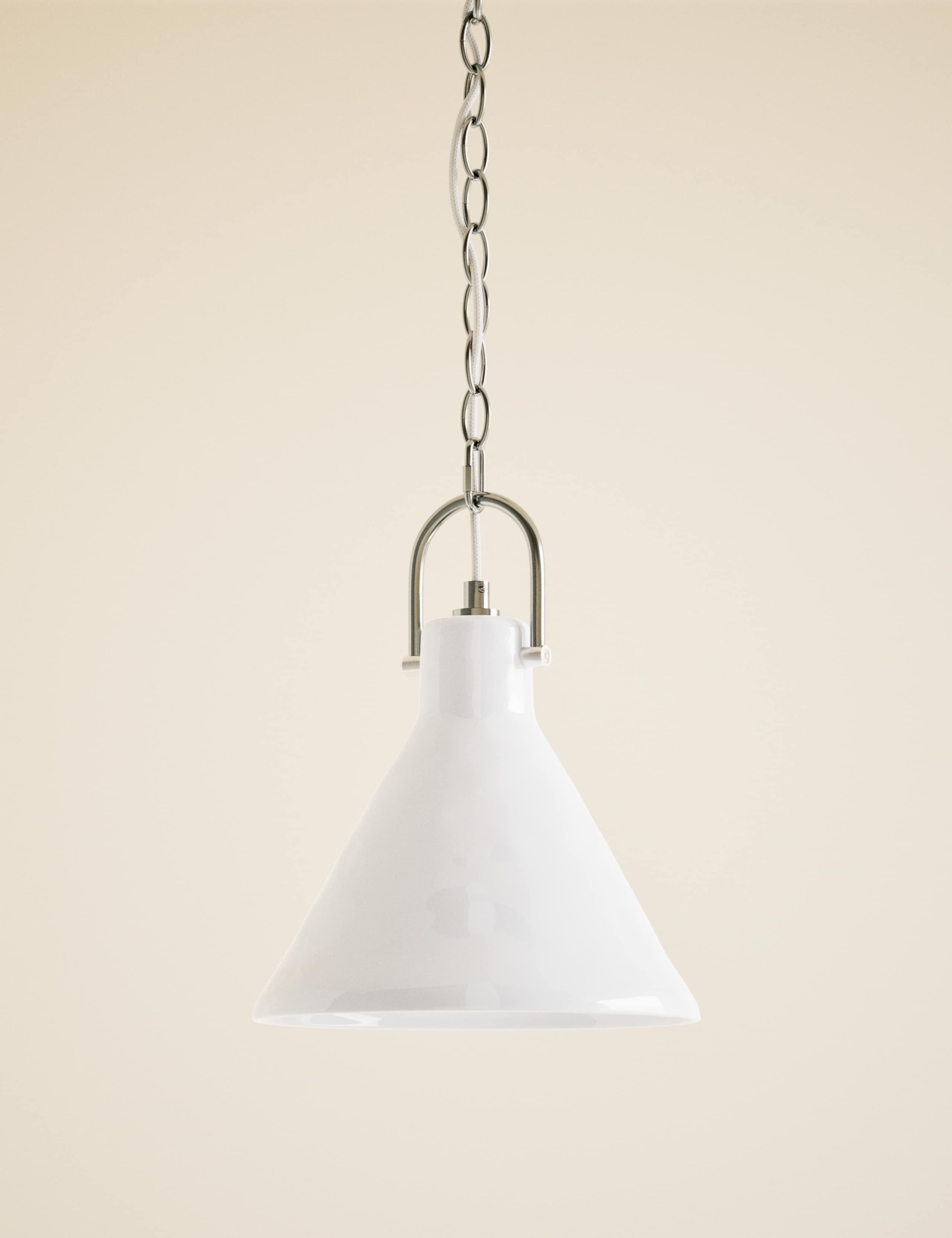 Ceramic Mottled Cone Pendant Light 3 of 5