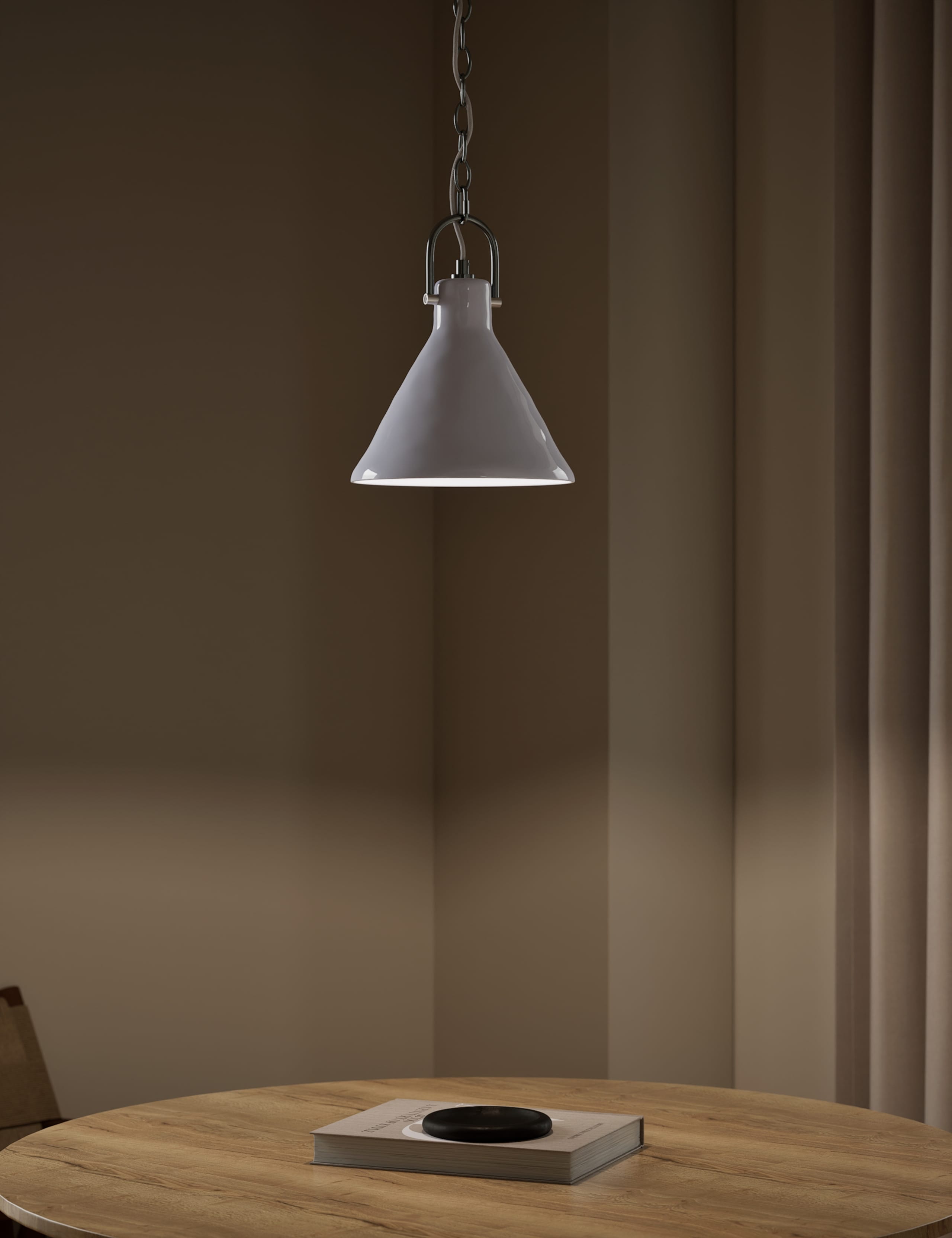 Ceramic Mottled Cone Pendant Light 2 of 5
