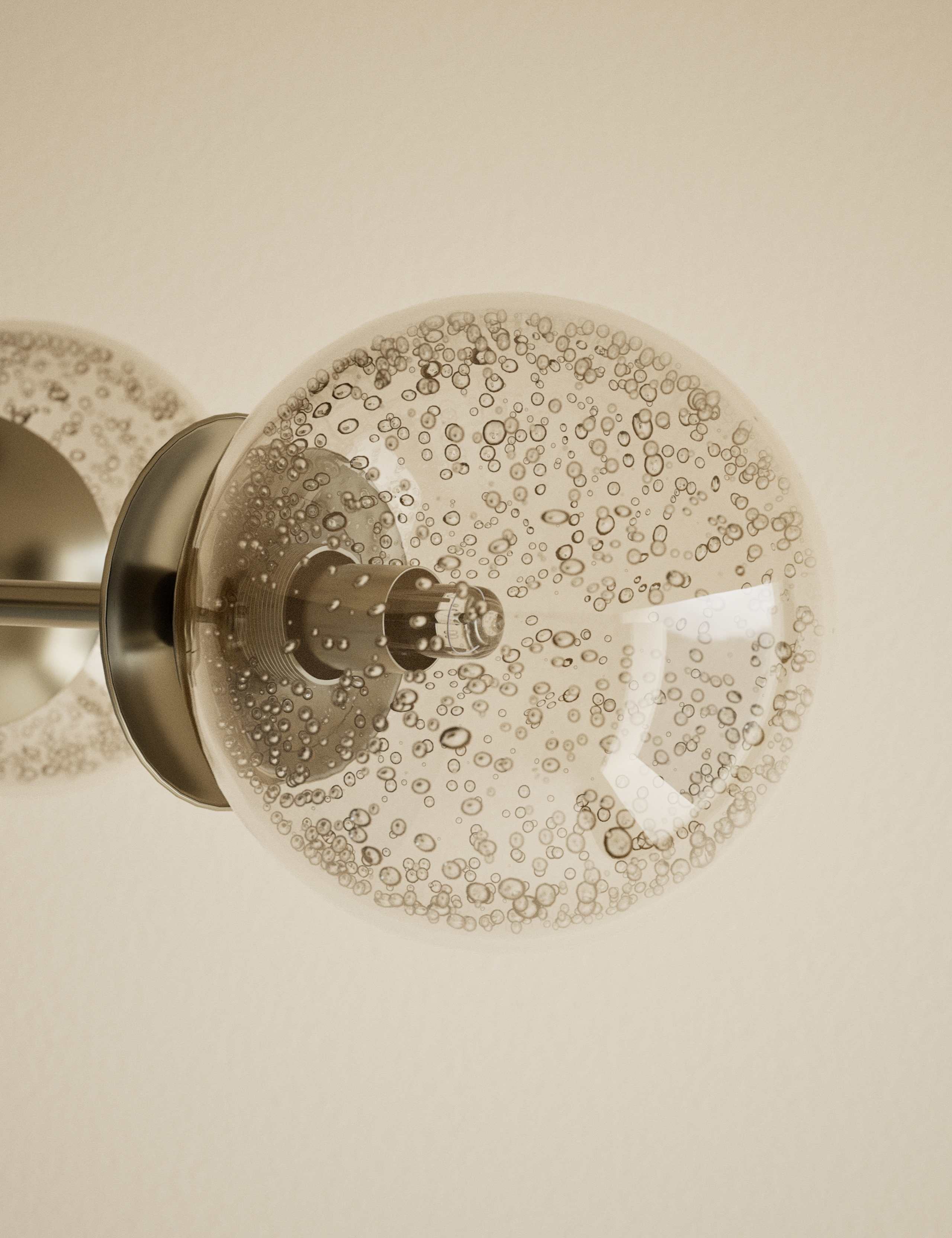 Sputnik Bubble Glass 3 Arm Flush Ceiling Light 5 of 5