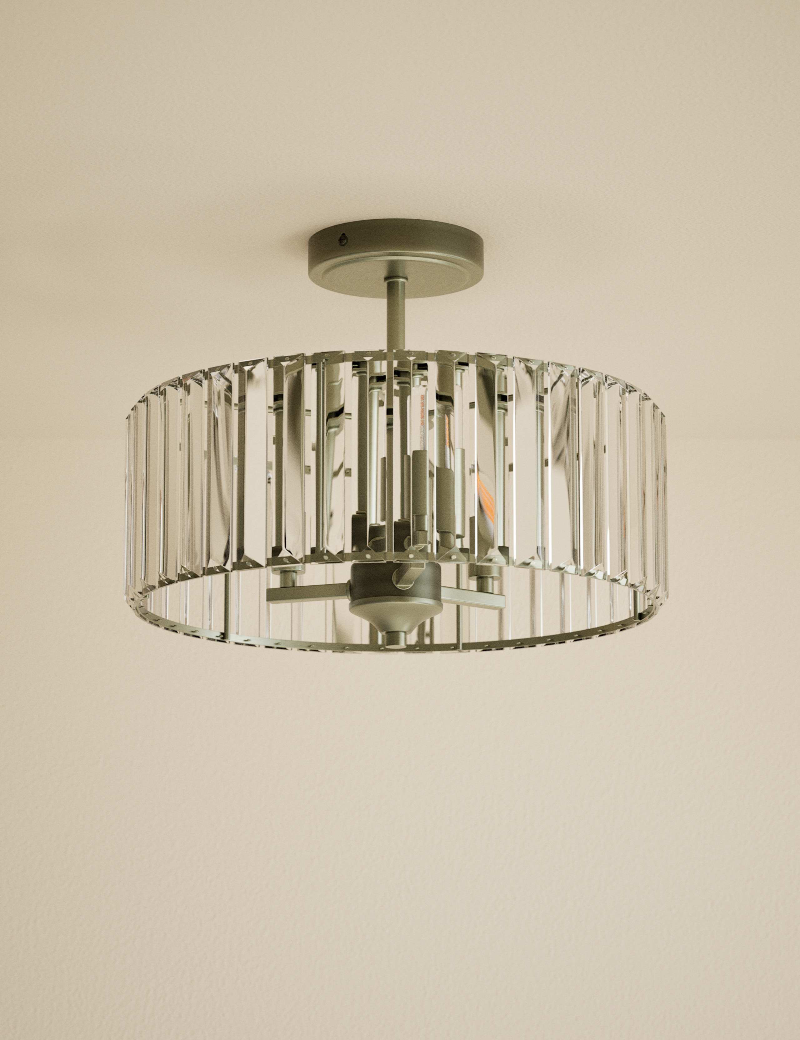 Crystal Glass Flush Ceiling Light 3 of 5