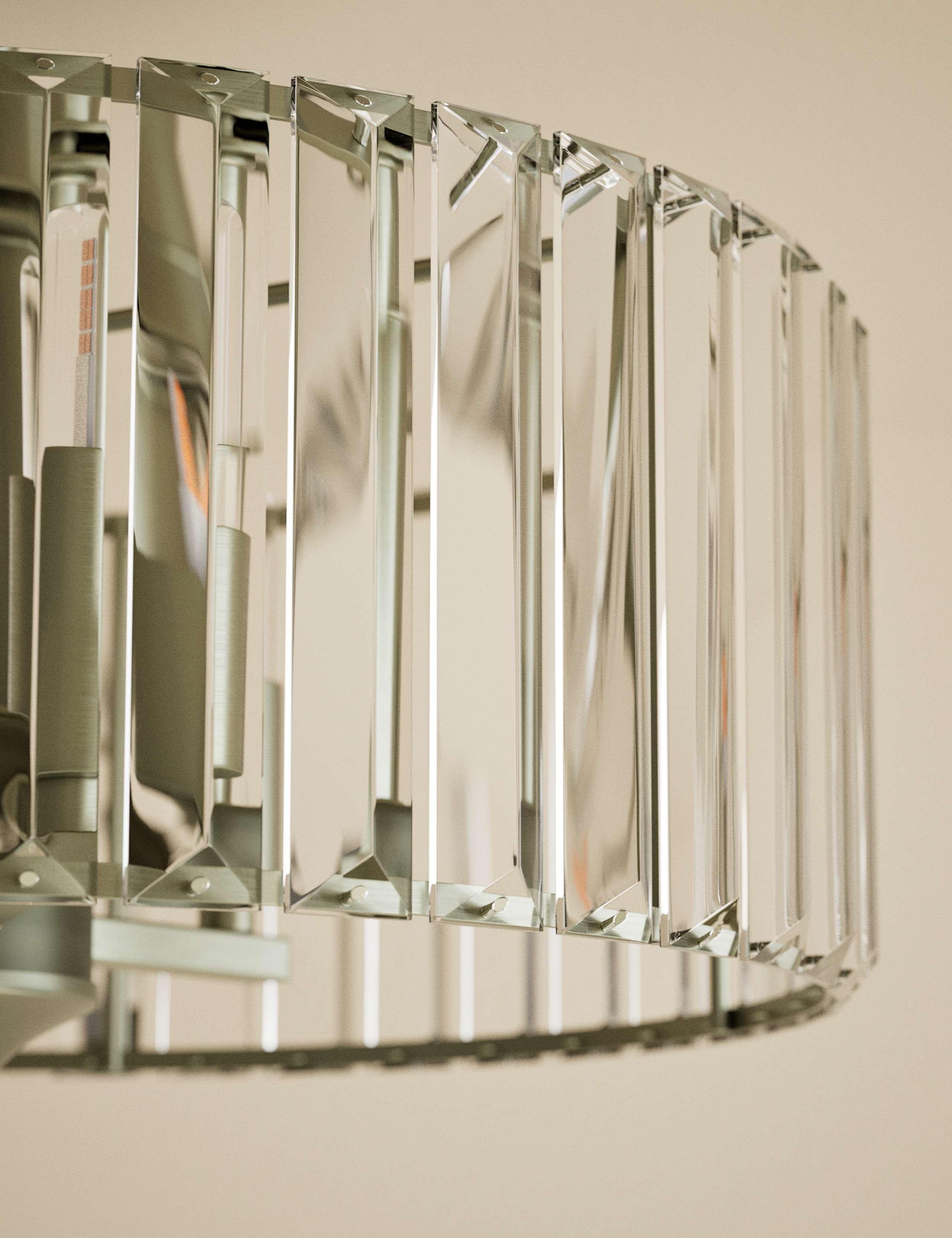 Crystal Glass Flush Ceiling Light 5 of 5