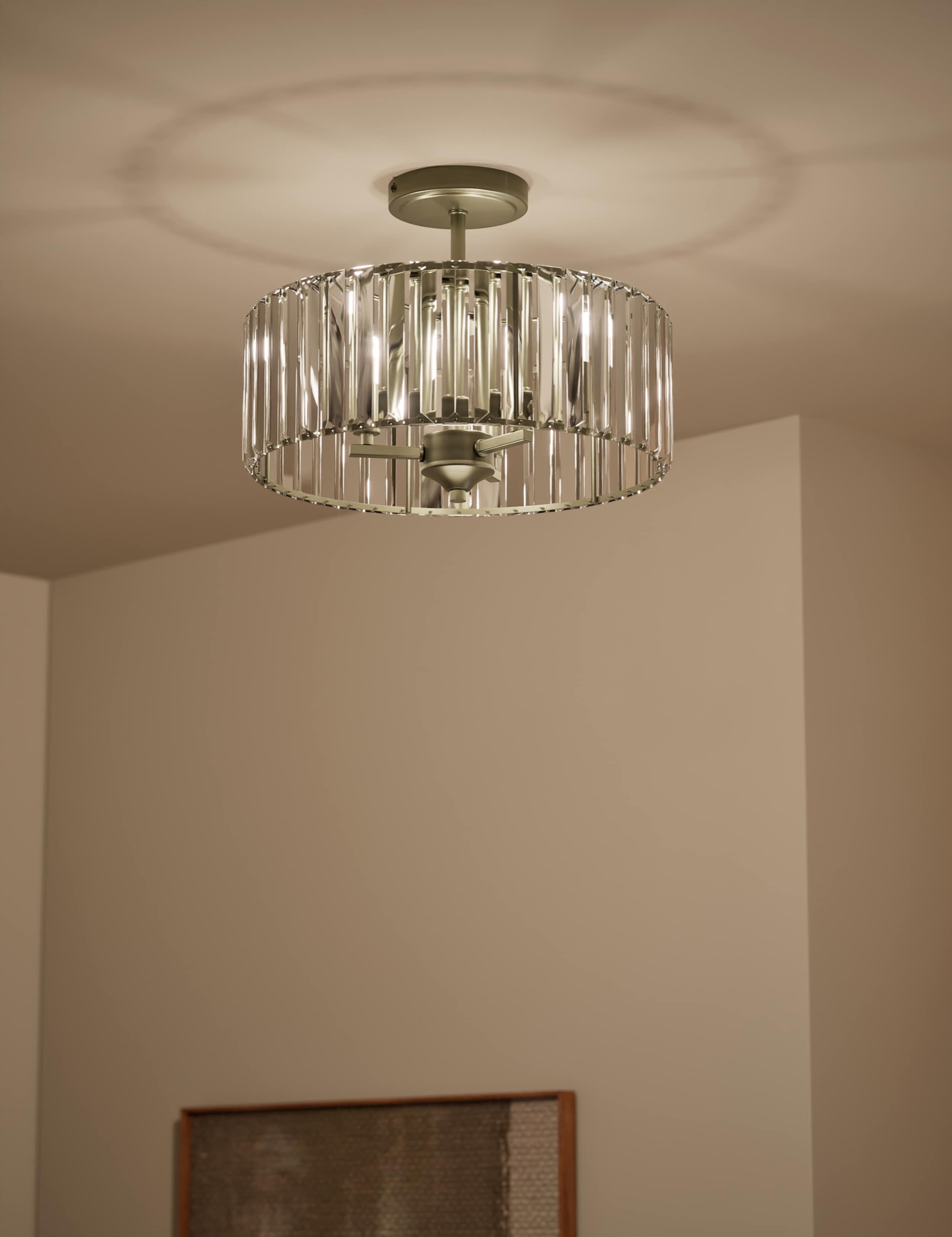 Crystal Glass Flush Ceiling Light 2 of 5
