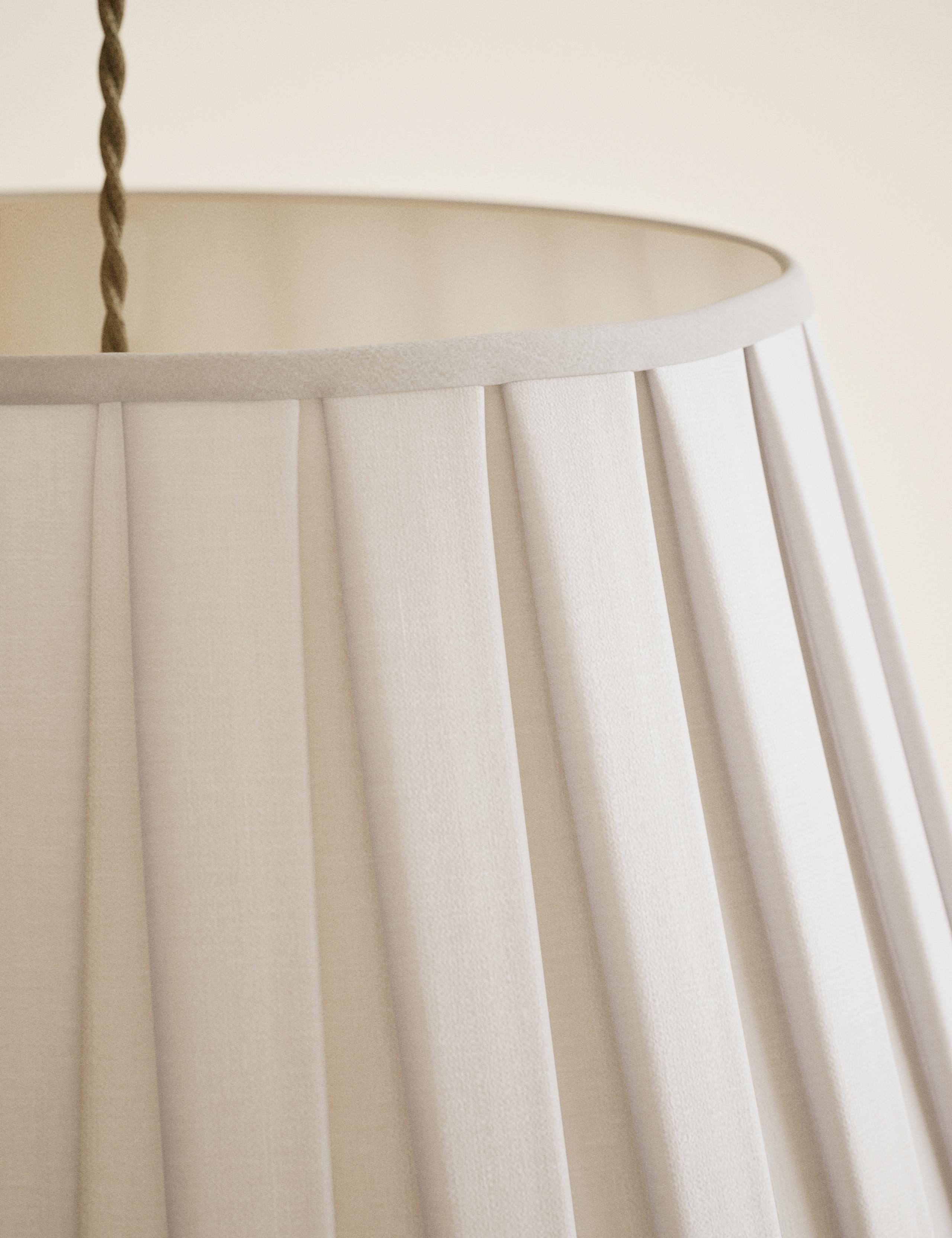 Large Wide Pleated Fabric Shade 3 of 3