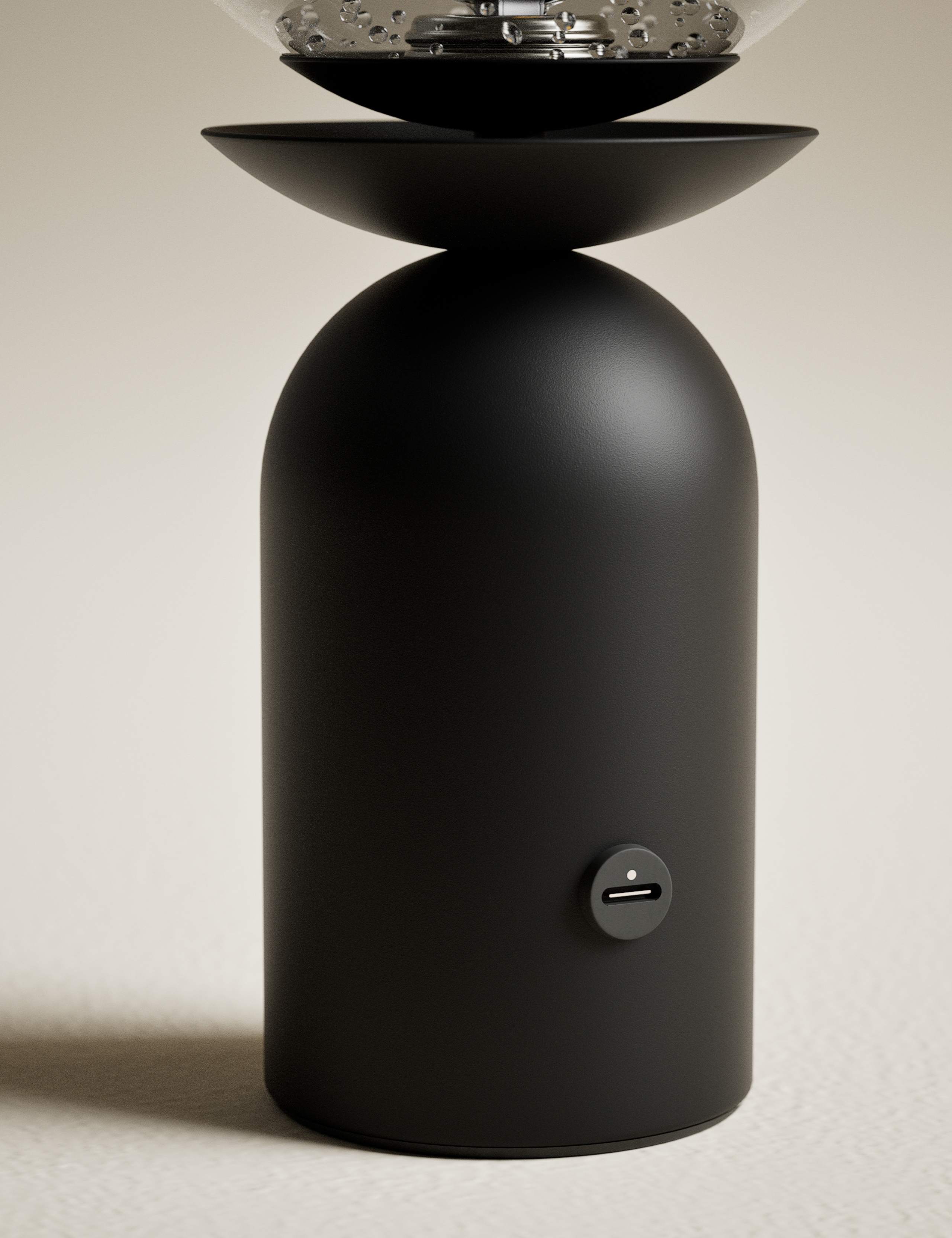 Rechargeable Bubble Glass Globe Table Lamp 4 of 5