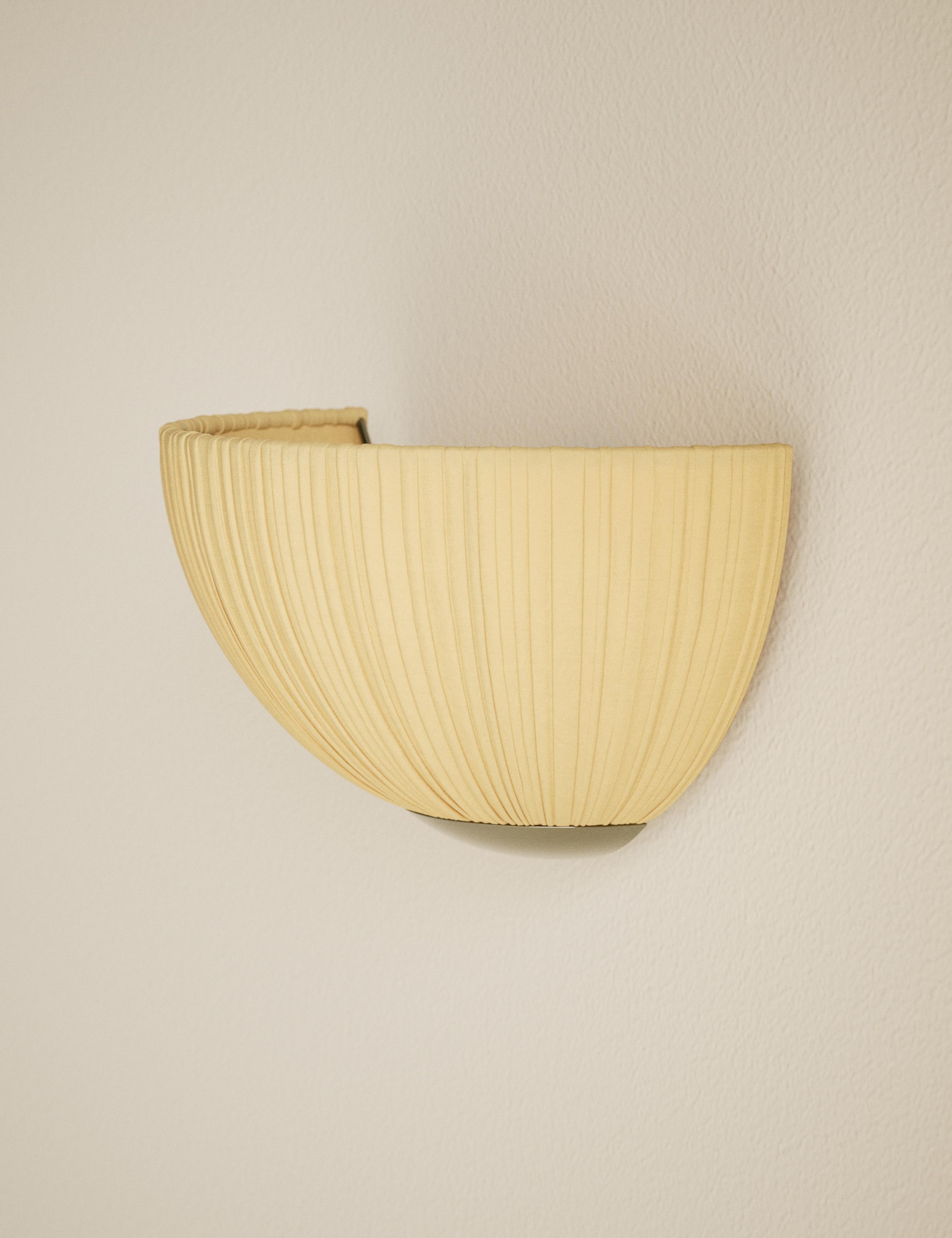 Pleated Fabric Flush Wall Light 4 of 5