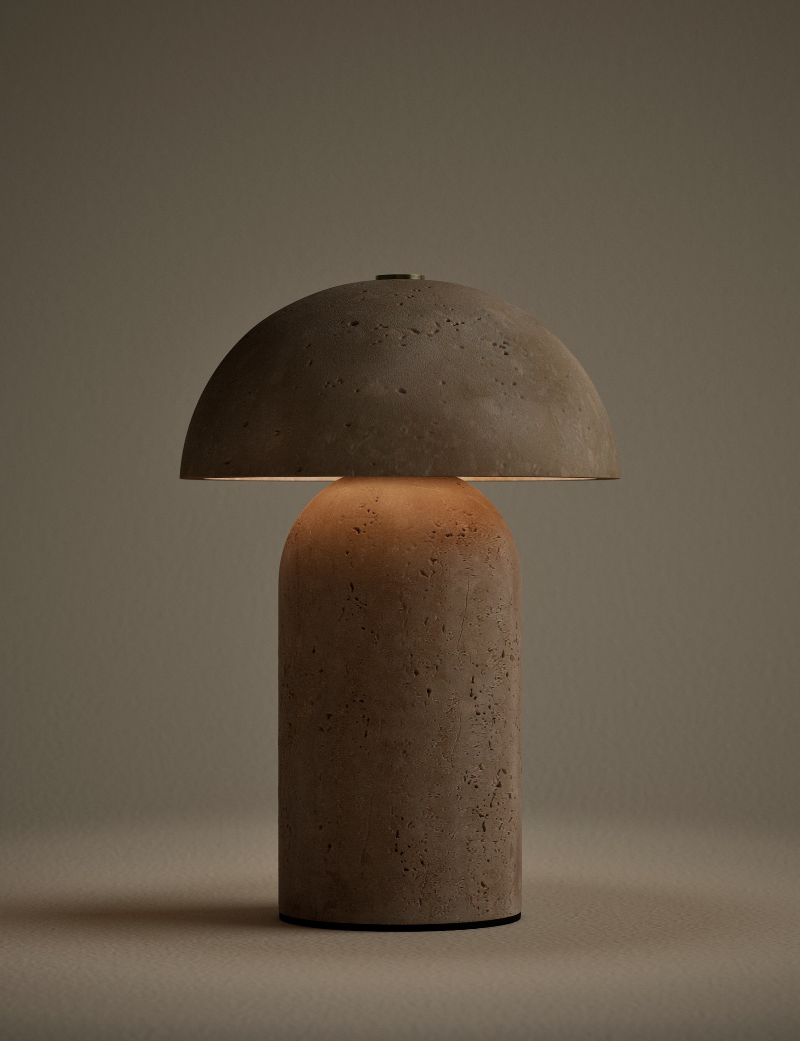 Travertine Large Rechargeable Table Lamp 2 of 4