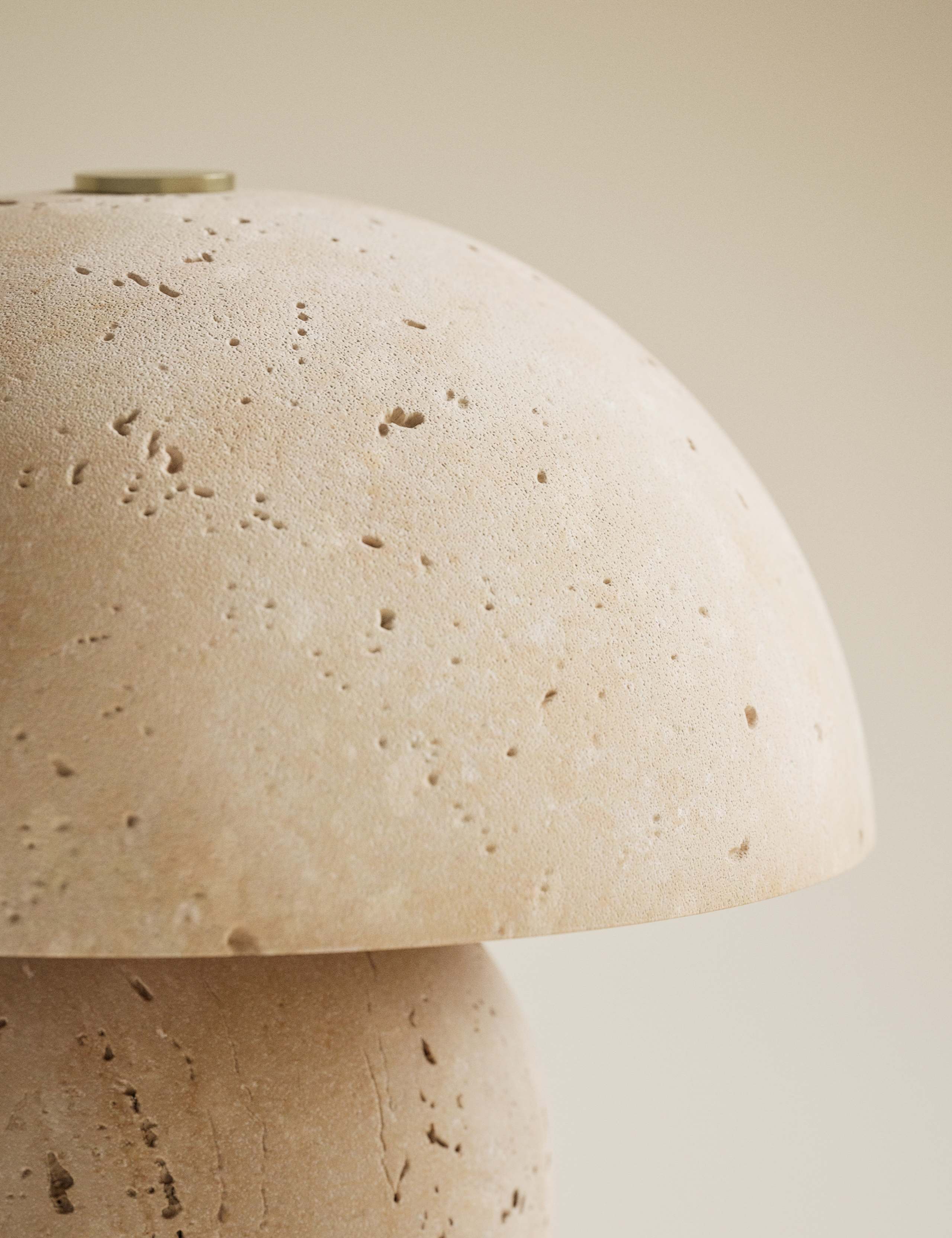Travertine Large Rechargeable Table Lamp 3 of 4