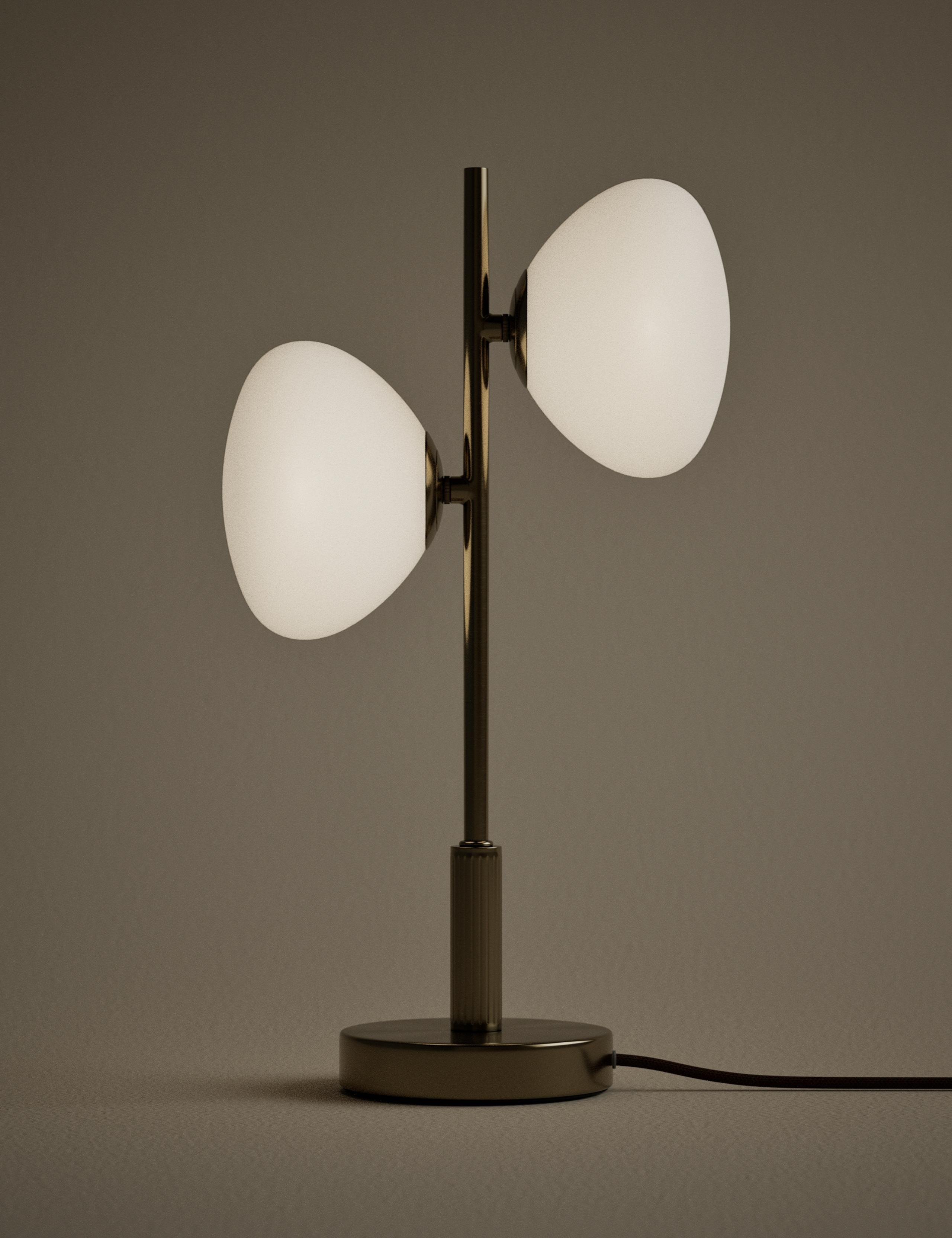 Metal Two Light Table Lamp 2 of 5