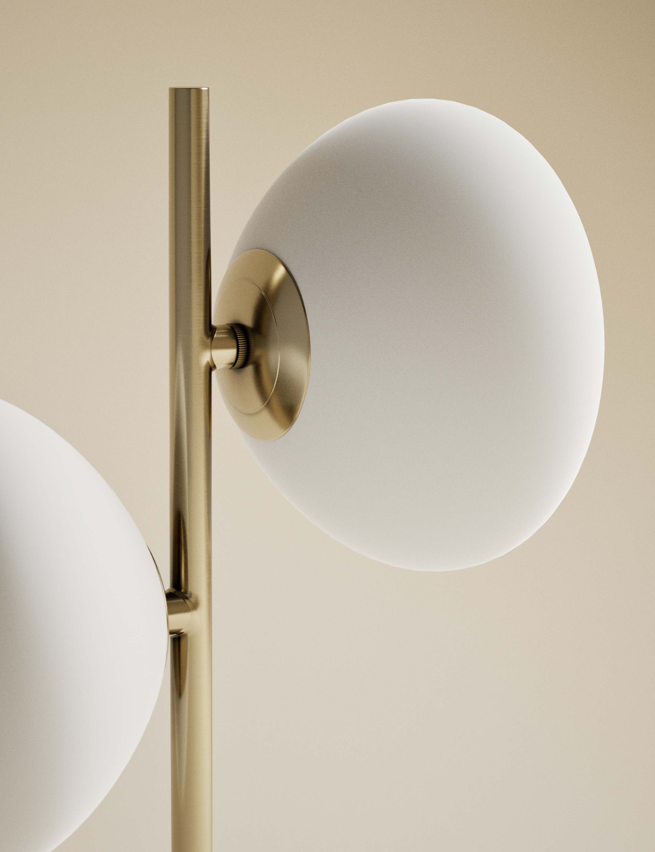 Metal Two Light Table Lamp 3 of 5