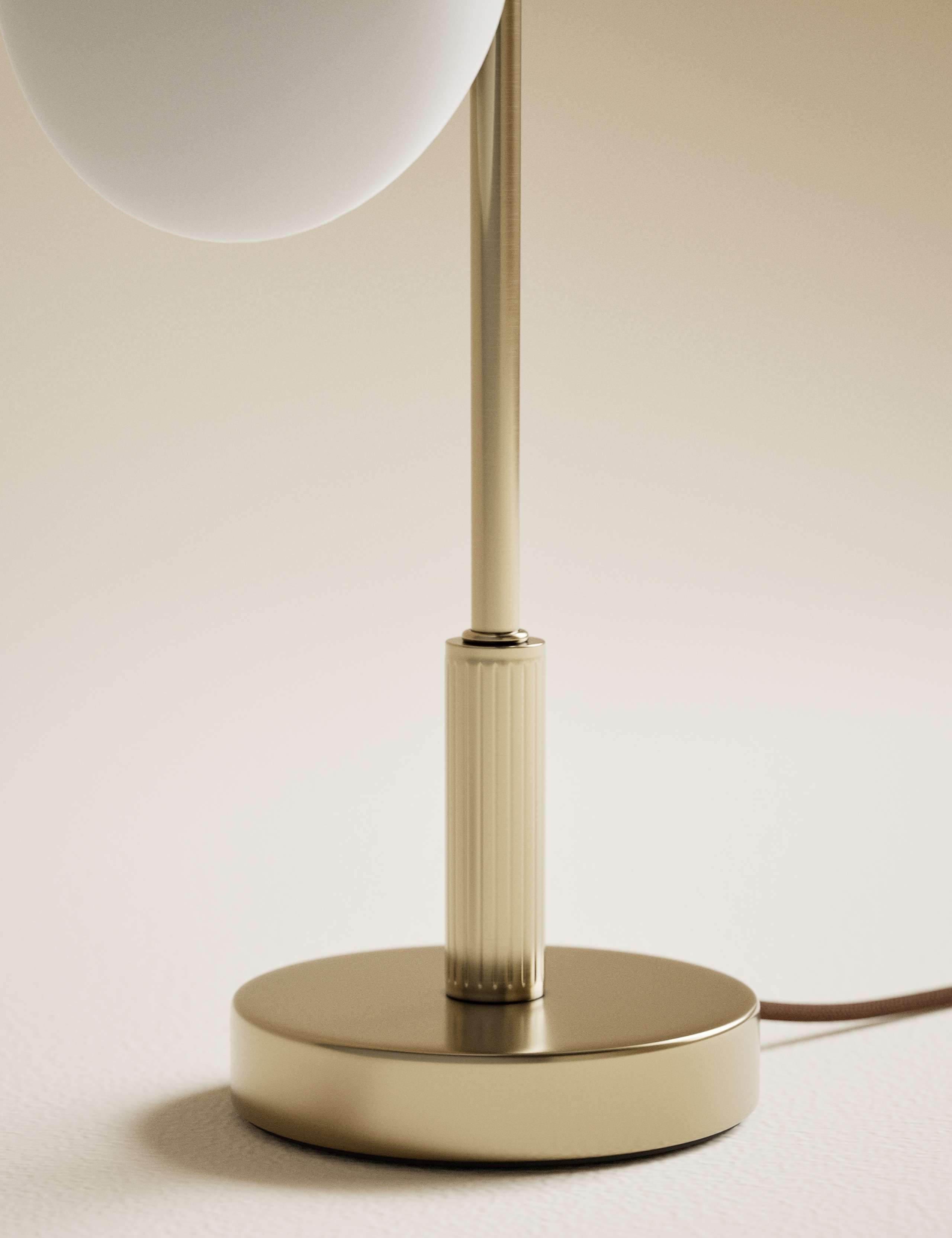 Metal Two Light Table Lamp 4 of 5