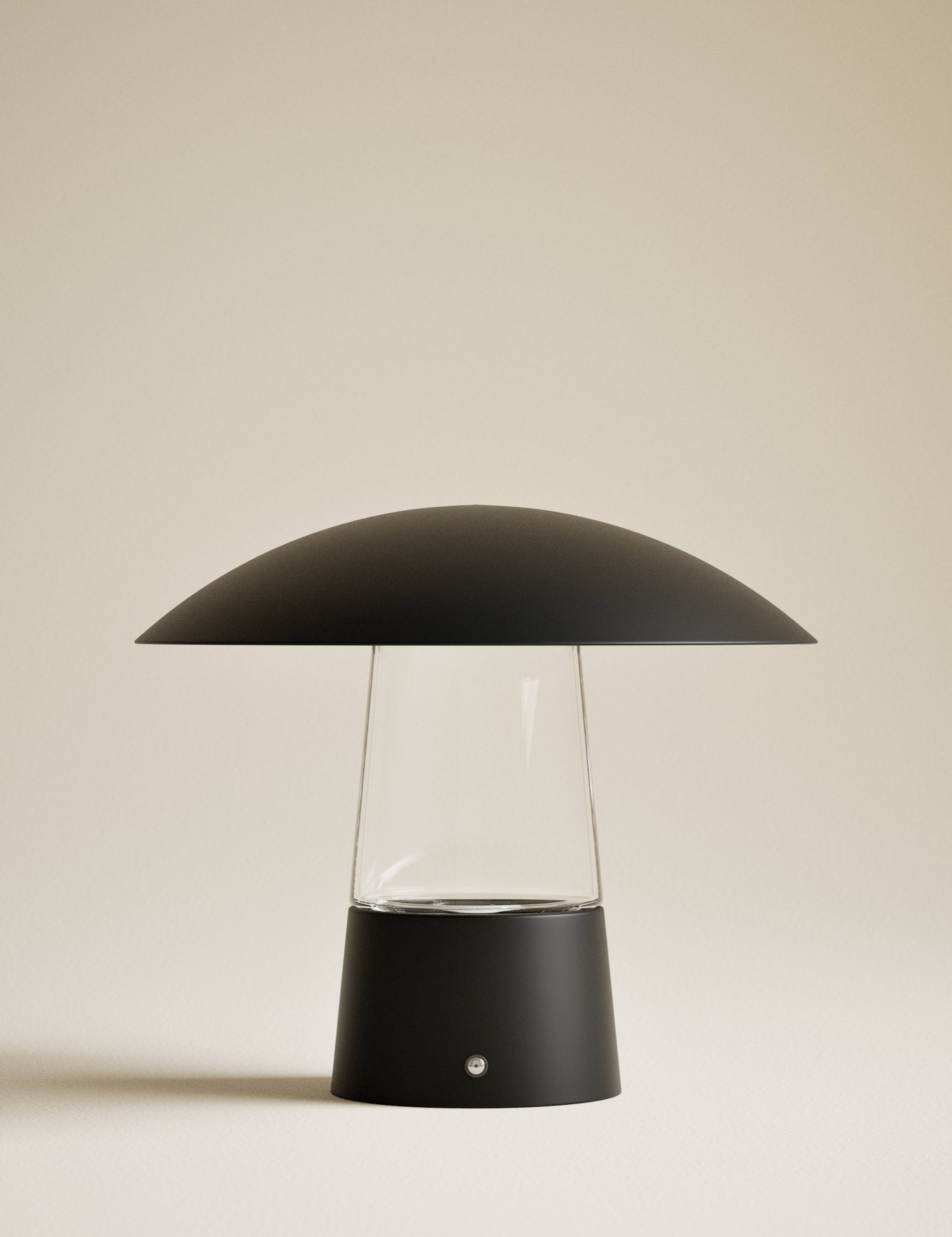 Kelly Hoppen Metal and Glass Dome Lamp 2 of 5