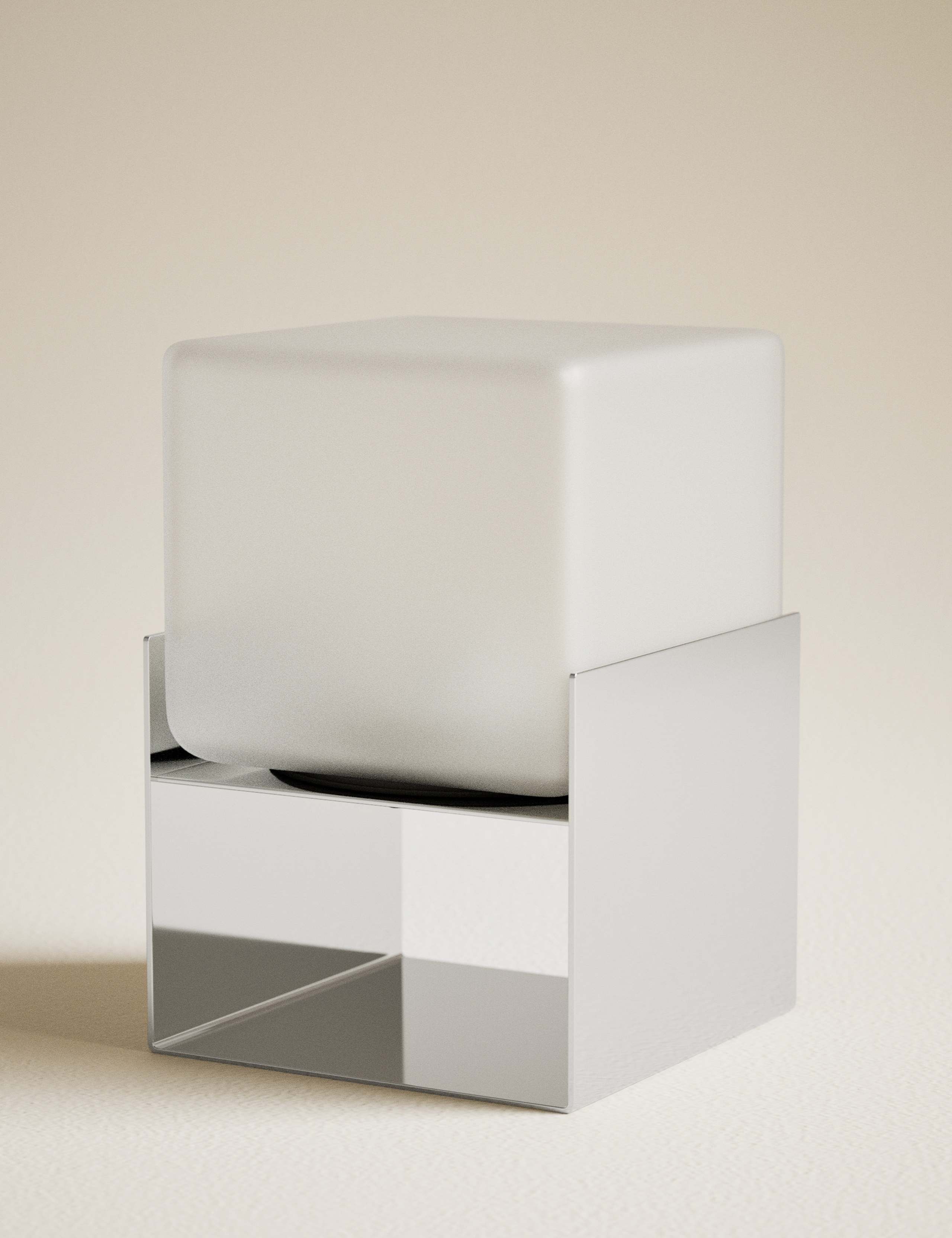 Kelly Hoppen Rechargeable Square Glass Lamp 2 of 5
