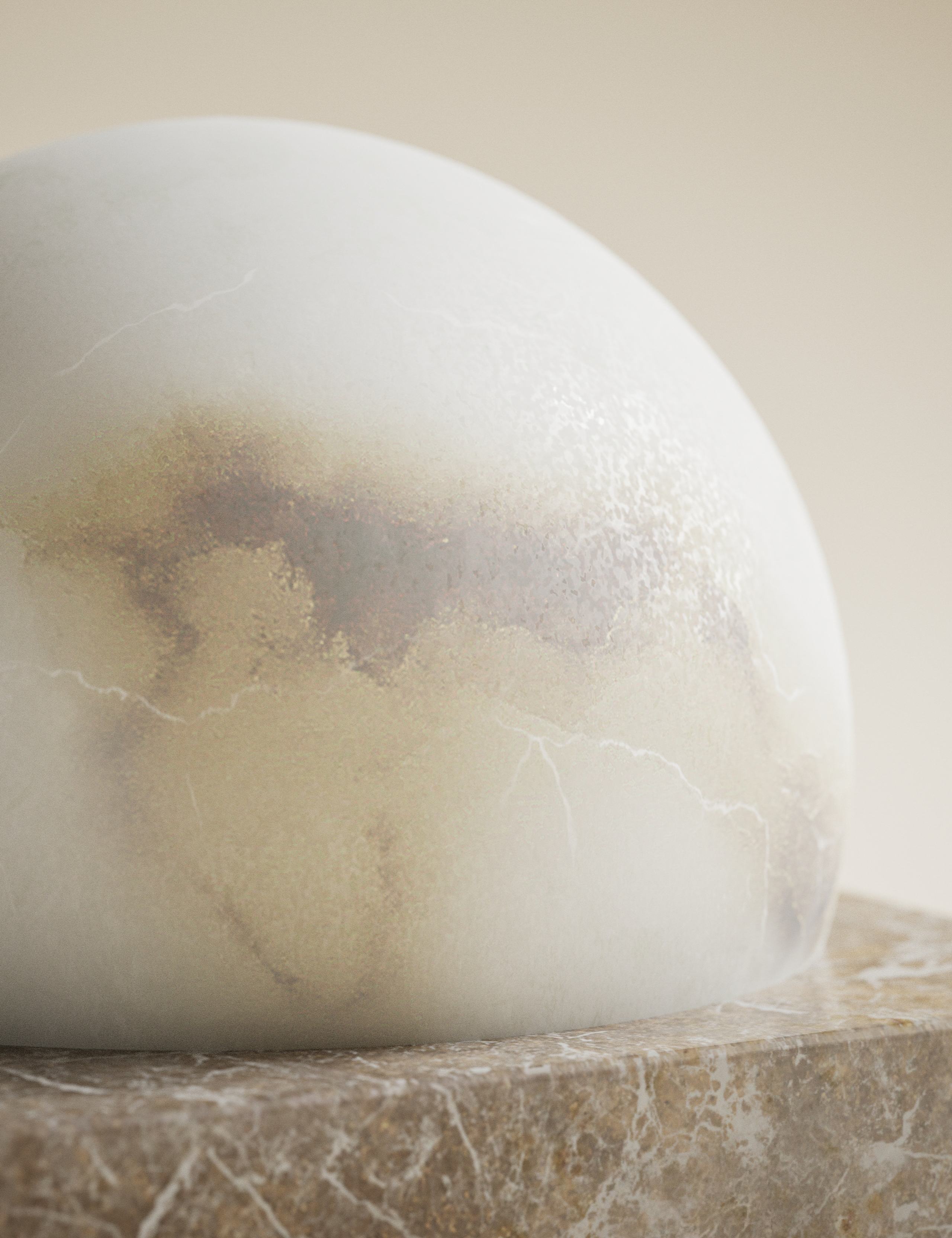 Alabaster & Marble Rechargeable Table Lamp 3 of 4