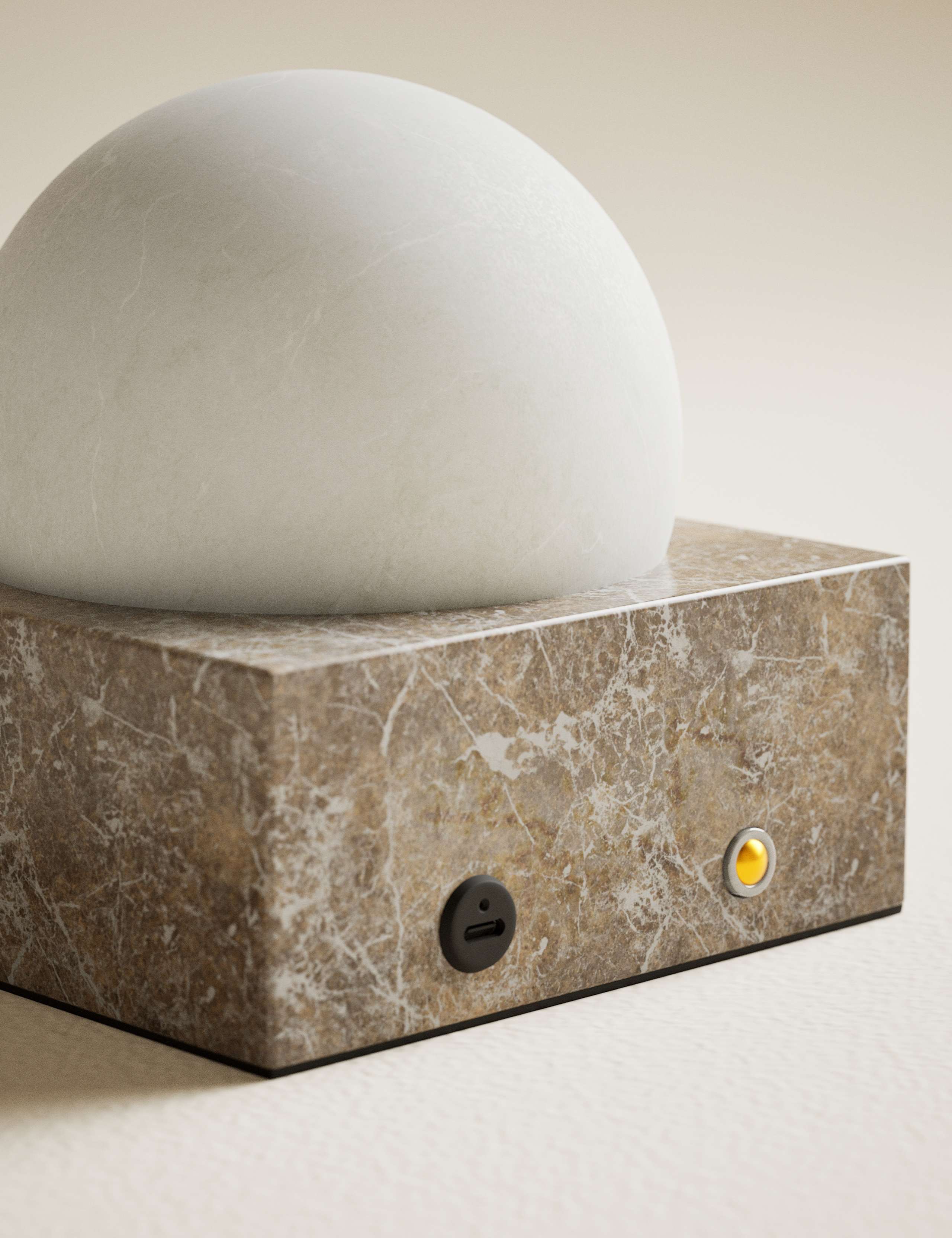 Alabaster & Marble Rechargeable Table Lamp 4 of 4