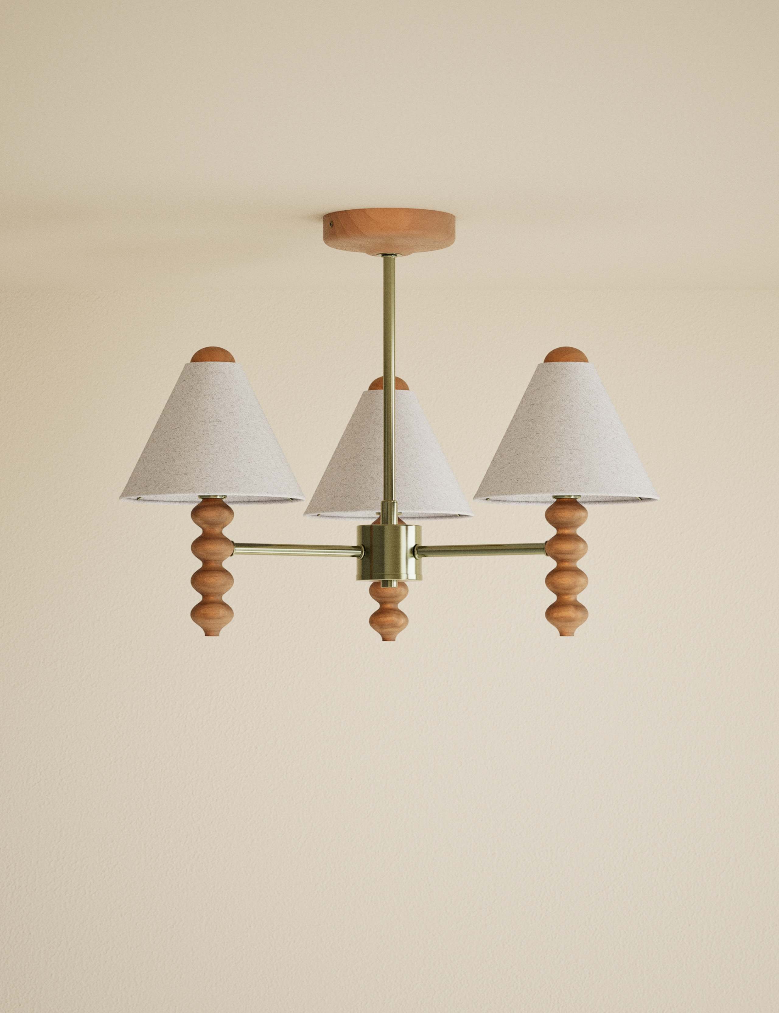 Evelyn 3 Light Ceiling Light 1 of 4