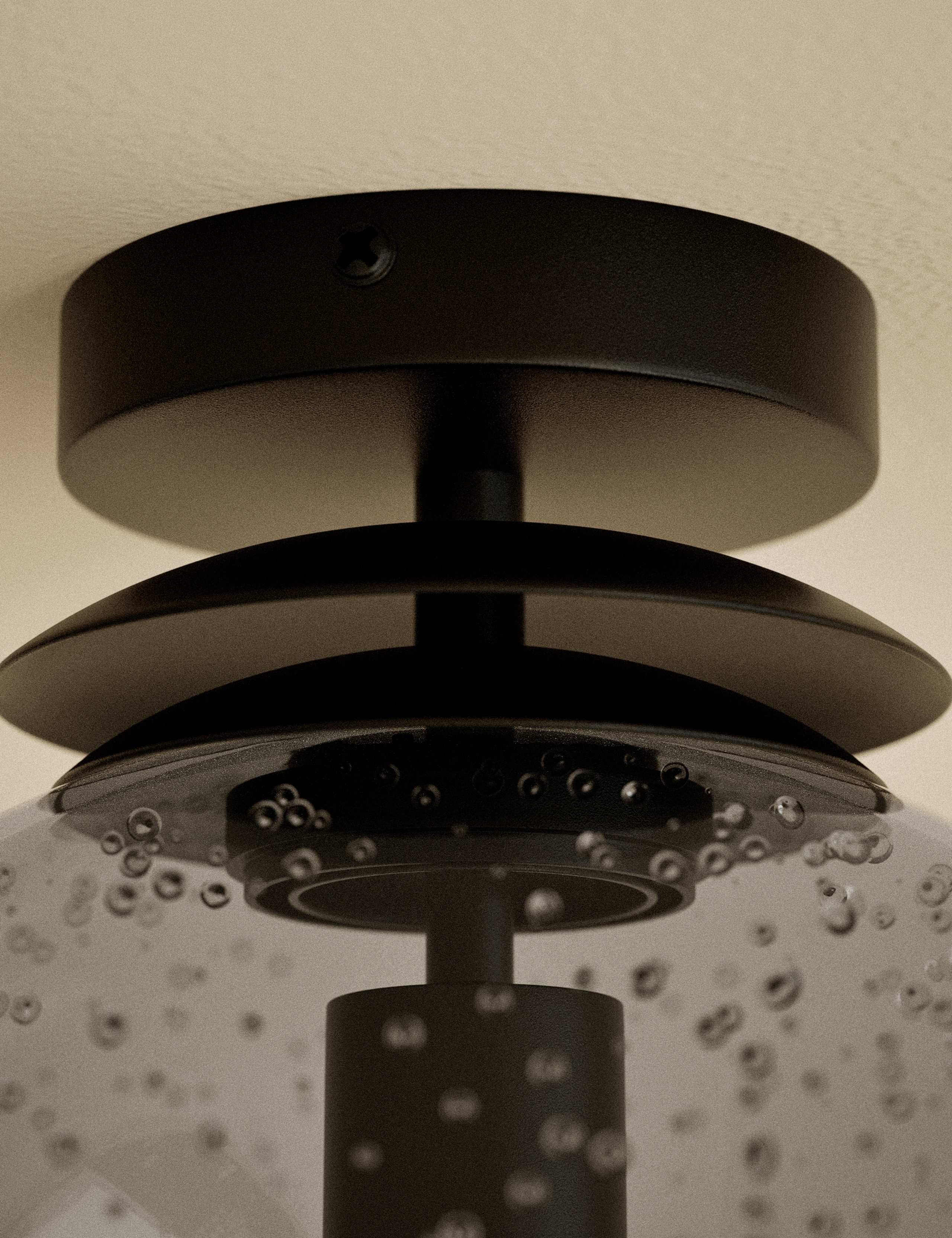 Bubble Glass Globe Flush Ceiling Light 4 of 4