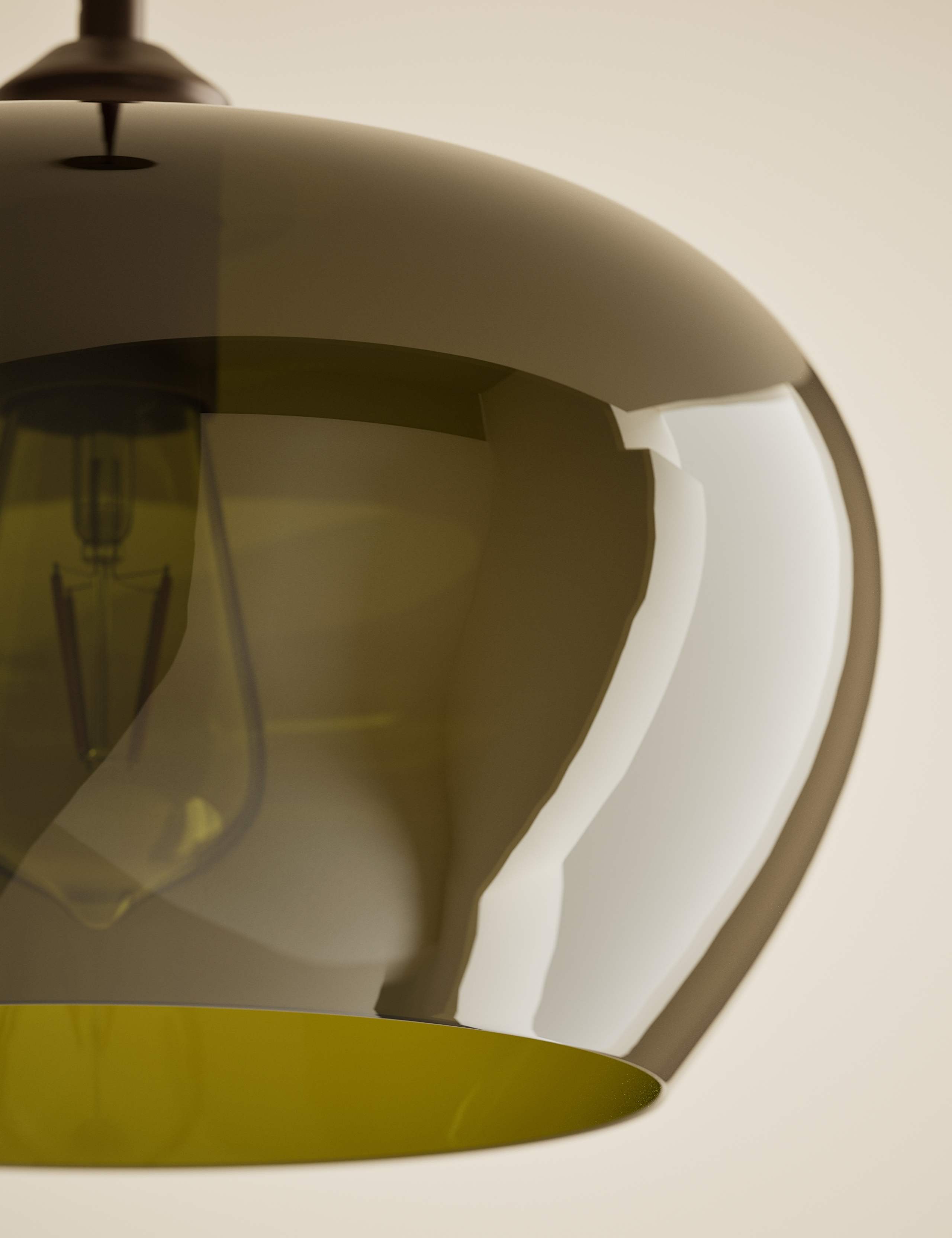 Glass Oval Pendant Ceiling Light 3 of 4