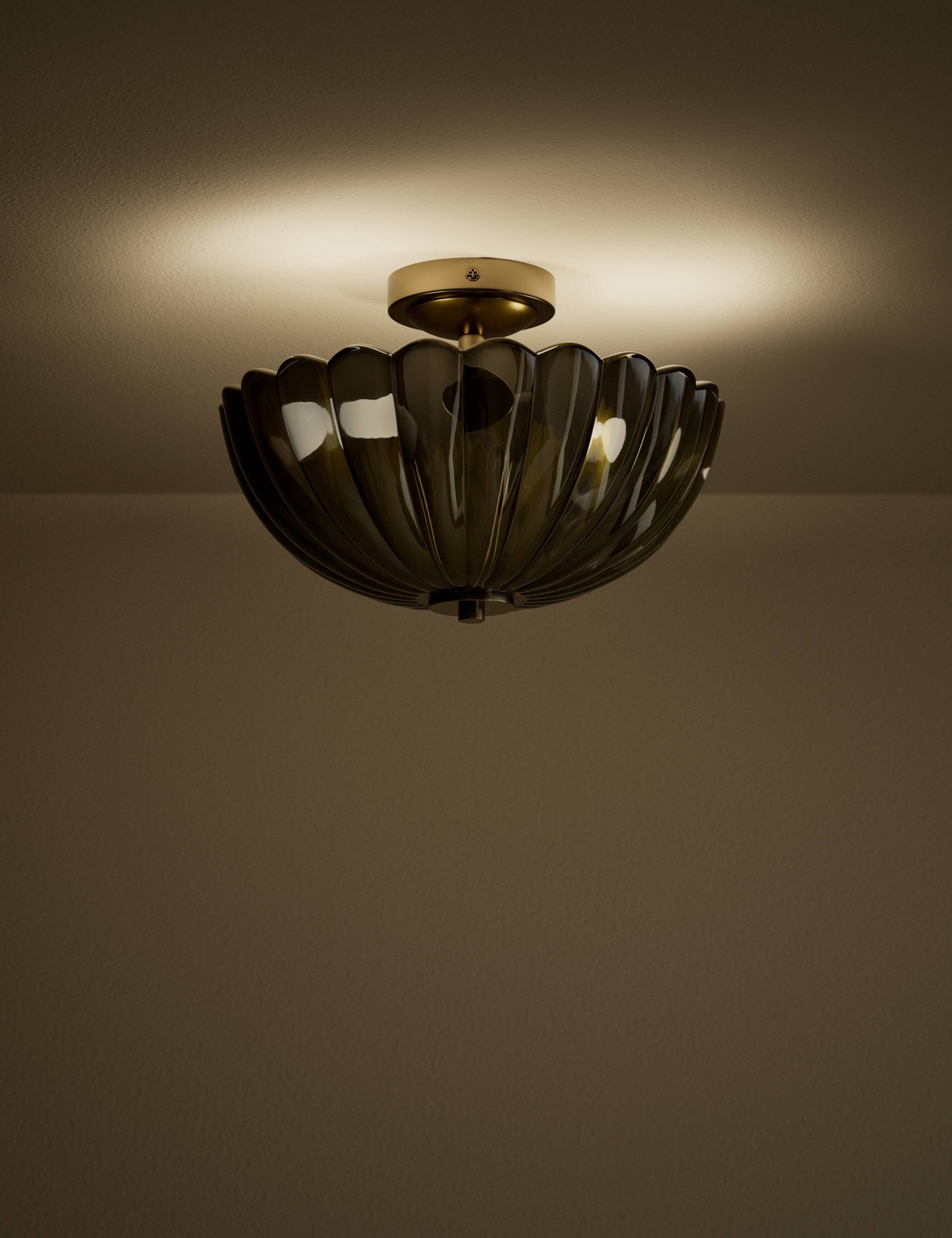 Scallop Uplighter Flush Ceiling Light 2 of 5