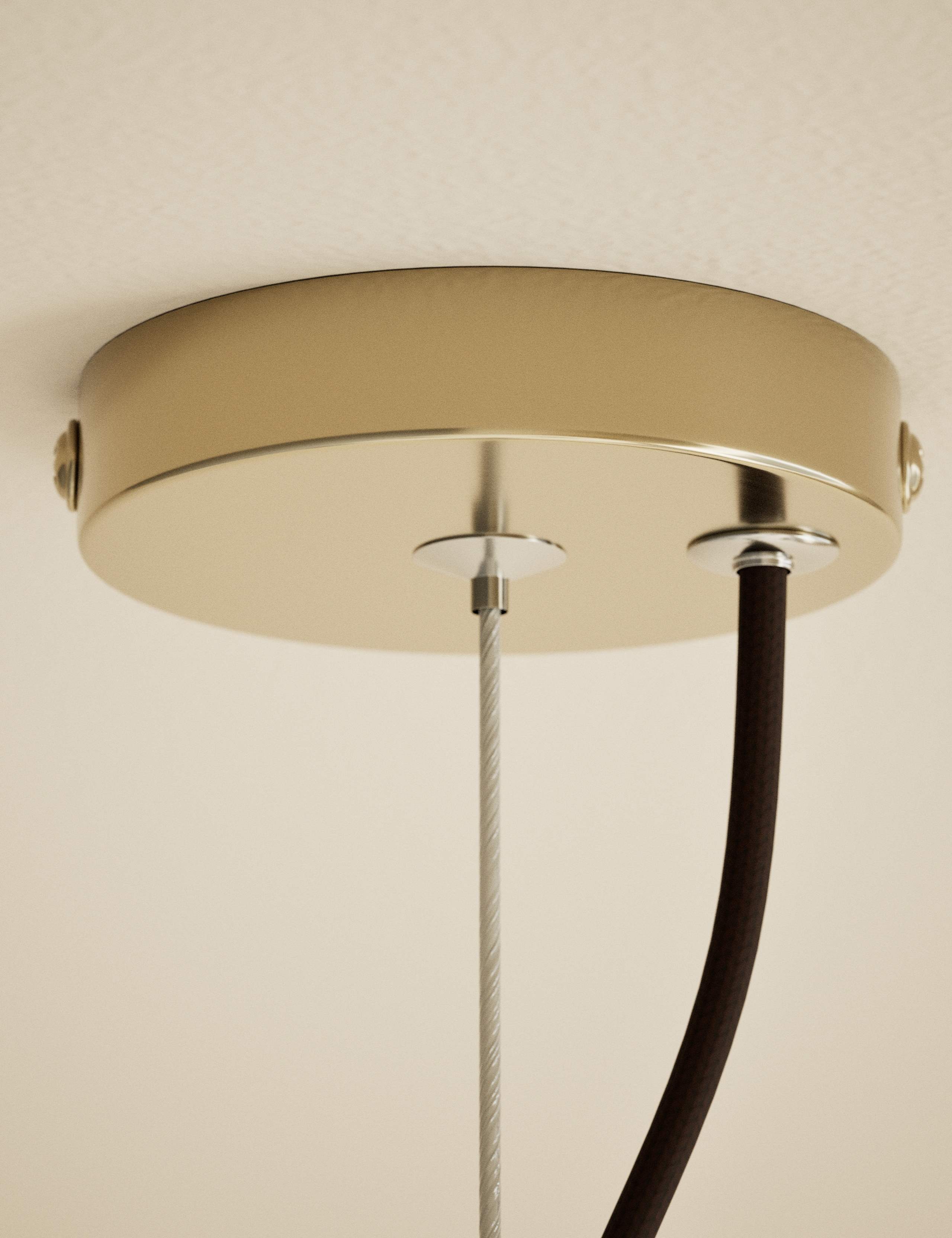 Metal and Glass 5 Light Pendant Light 4 of 5