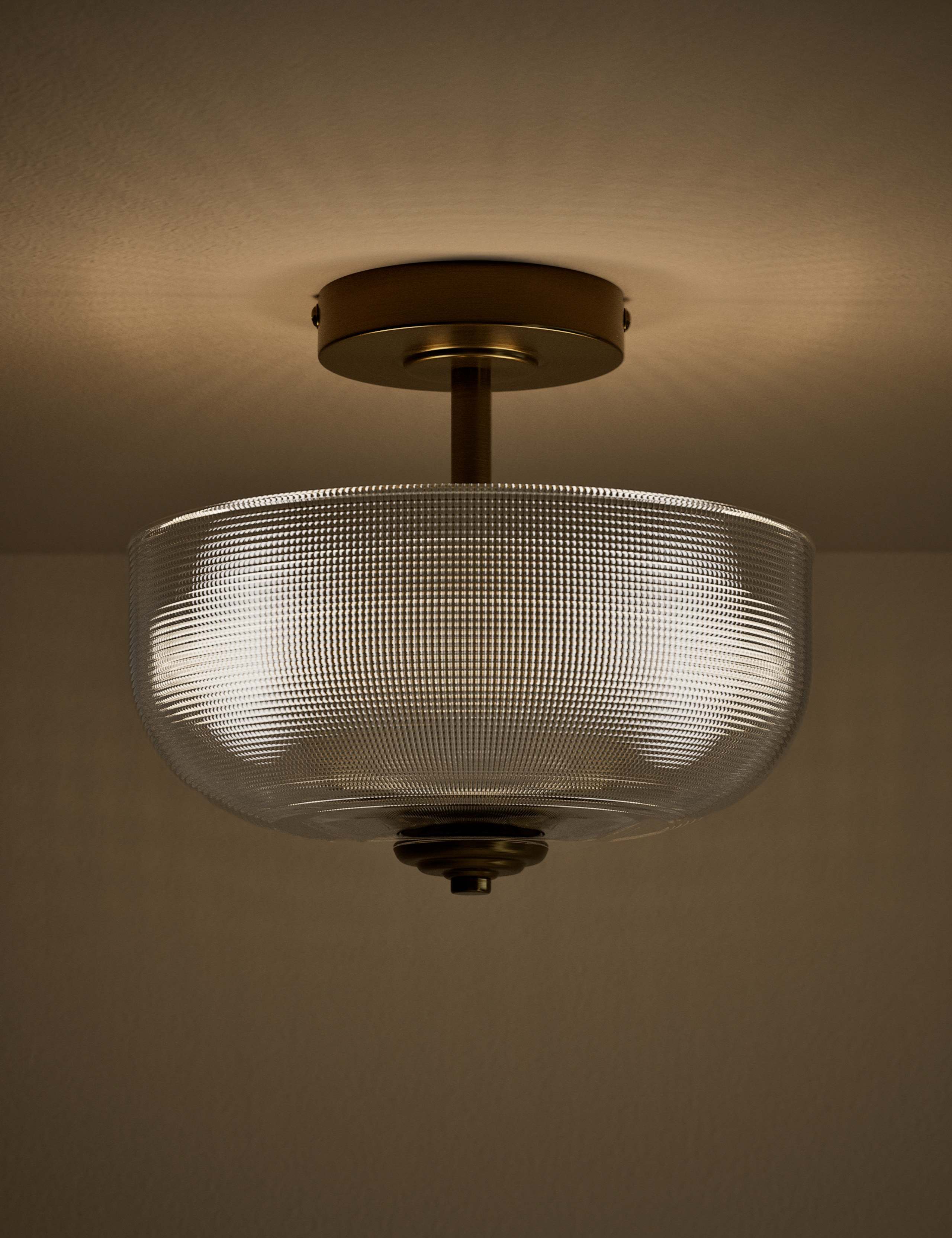 Reeded Glass Ceiling Light 2 of 5