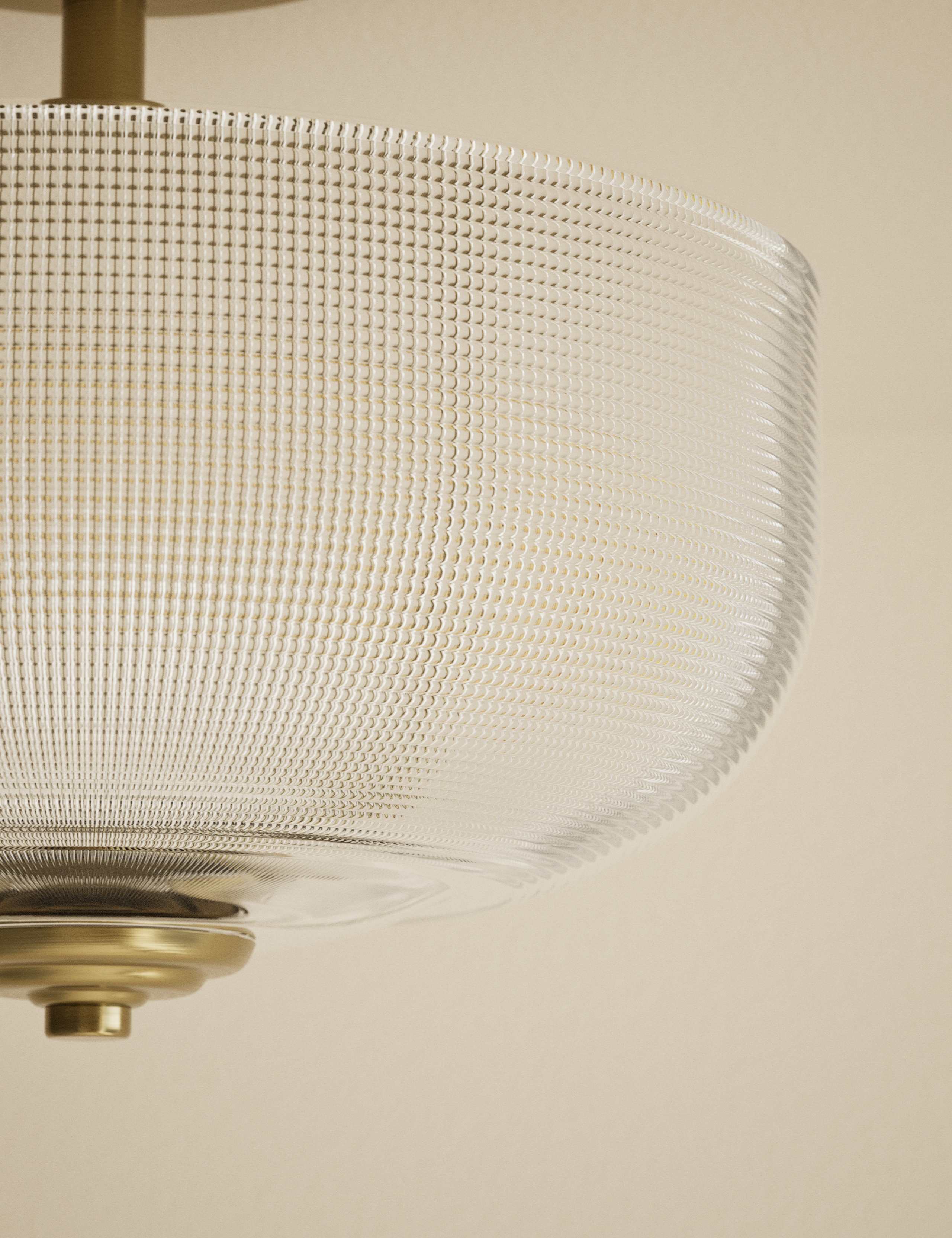 Reeded Glass Ceiling Light 3 of 5